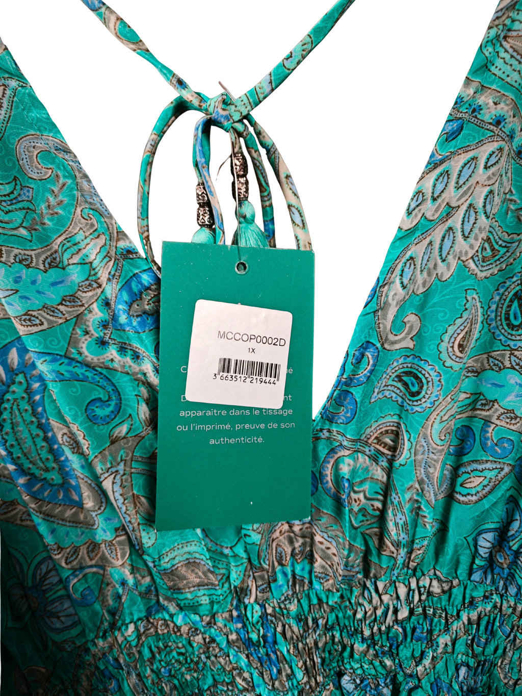 ❤️✨ Mono boho chic estampado paisley ALLER SIMPLEMENT turquesa azul❤️✨
