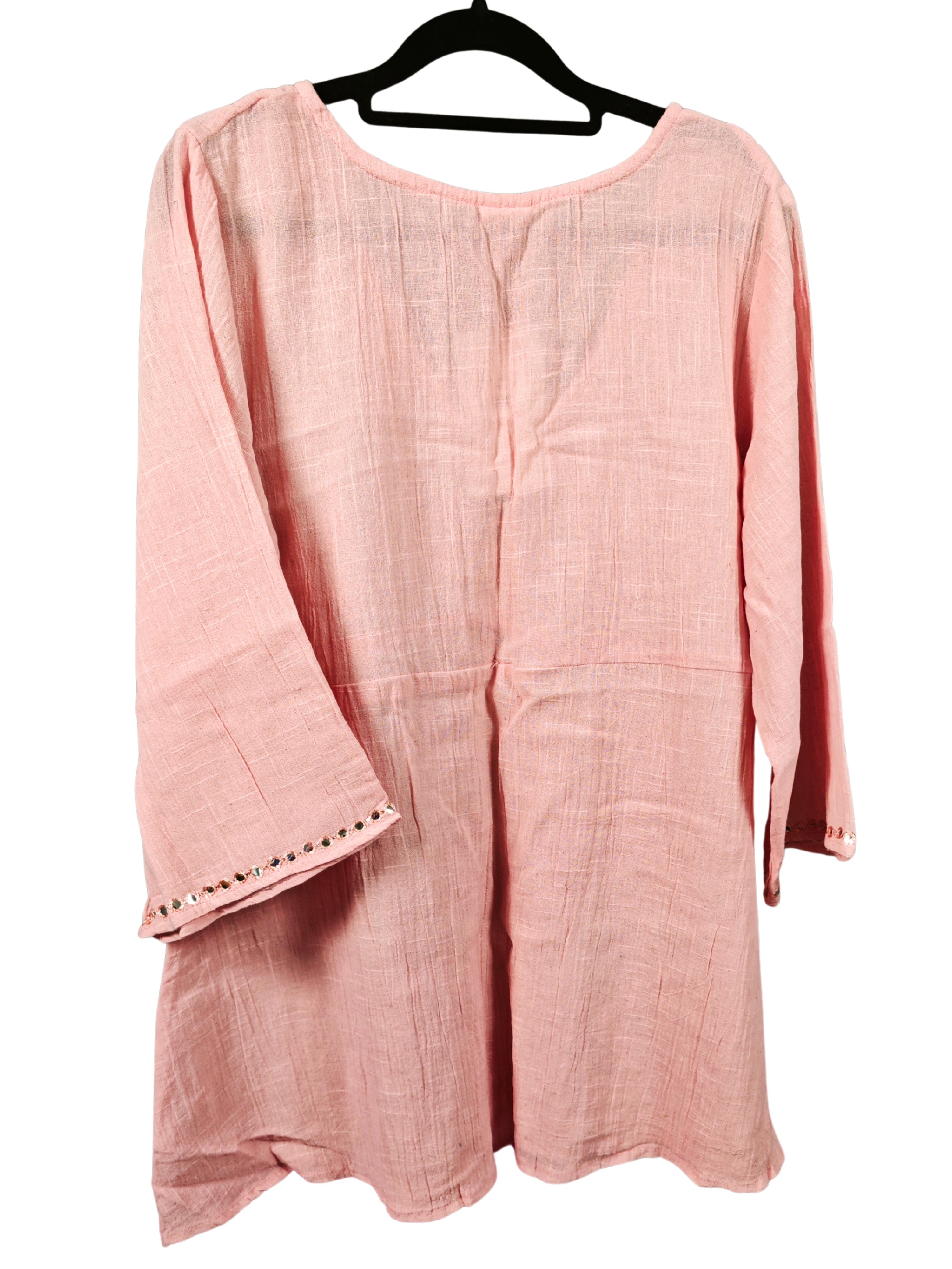 ❤️✨ Túnica boho premium de algodón natural LA MANO BOHO rosa empolvado ❤️