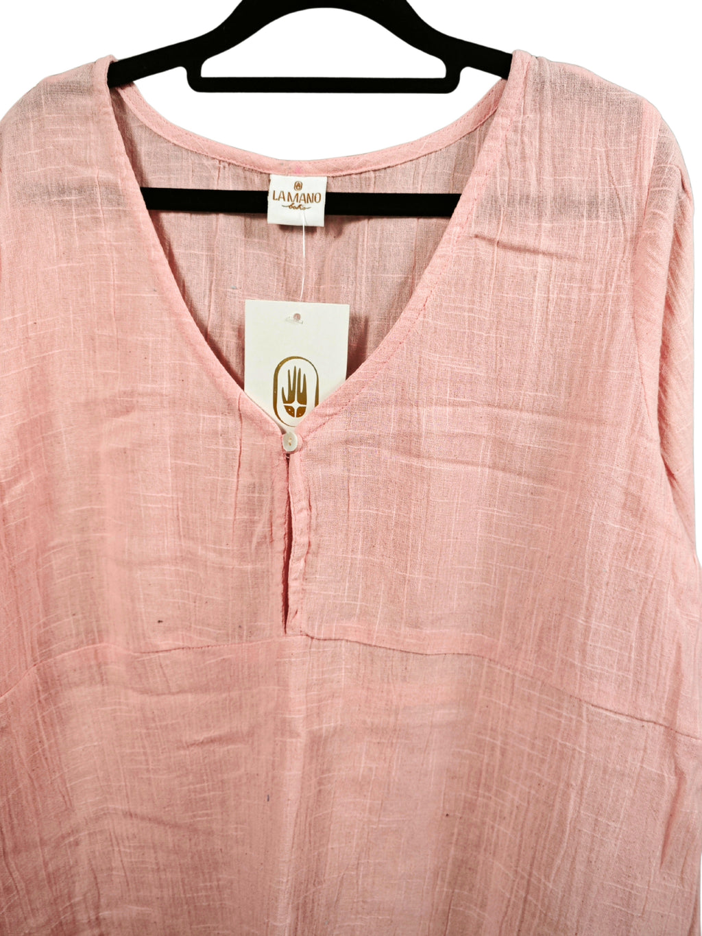 ❤️✨ Túnica boho premium de algodón natural LA MANO BOHO rosa empolvado ❤️