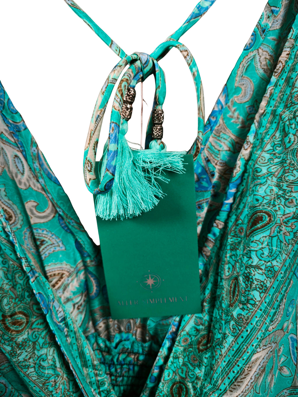 ❤️✨ Mono boho chic estampado paisley ALLER SIMPLEMENT turquesa azul❤️✨
