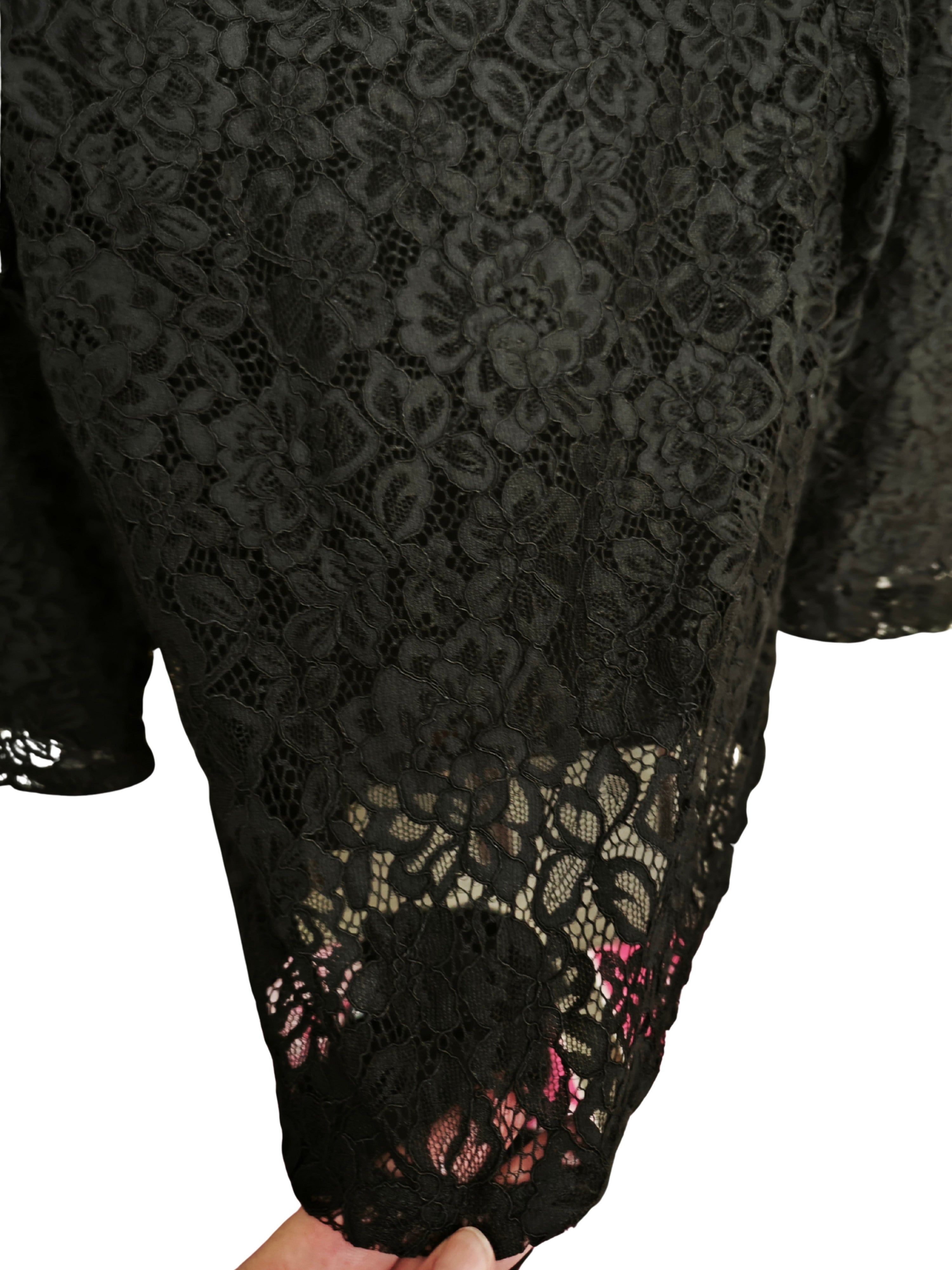 ❤️✨ Blusa de encaje floral negro H&M elegante ❤️✨