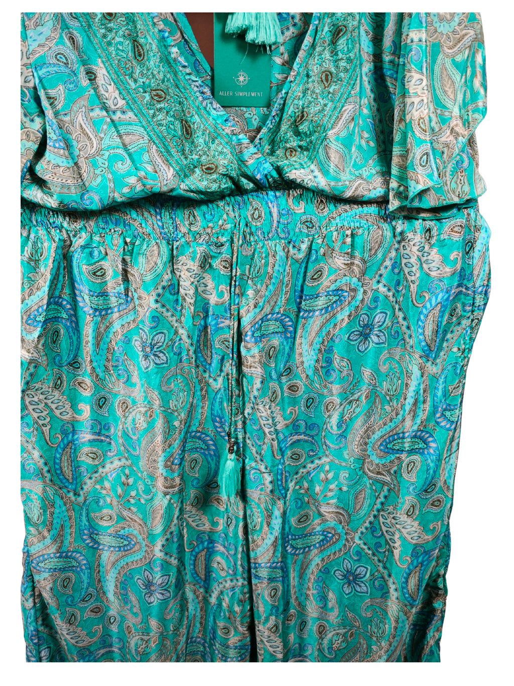❤️✨ Mono boho chic estampado paisley ALLER SIMPLEMENT turquesa azul❤️✨