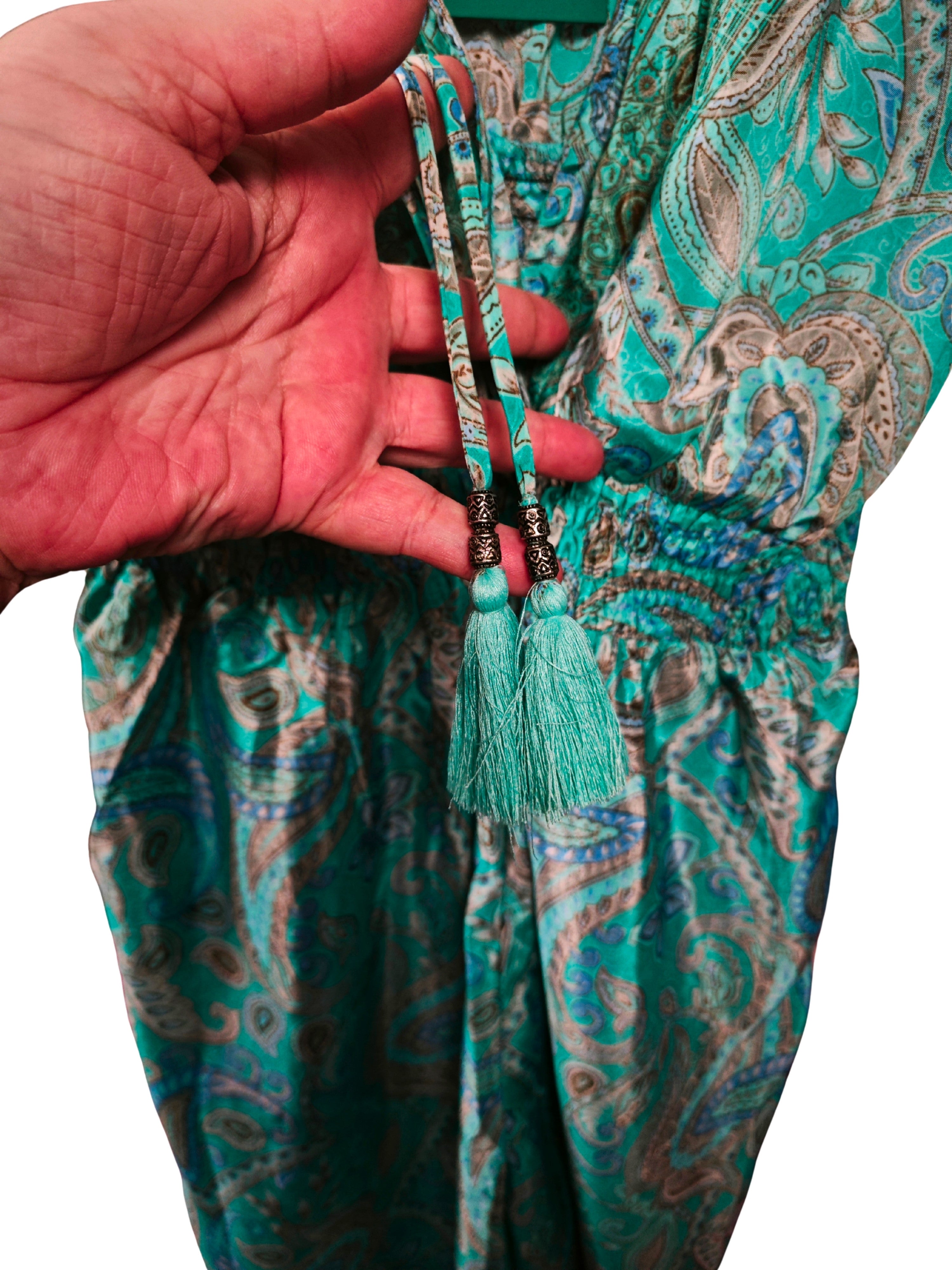 ❤️✨ Mono boho chic estampado paisley ALLER SIMPLEMENT turquesa azul❤️✨