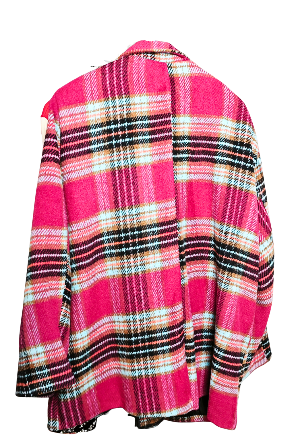 🩷✨ Abrigo de cuadros VALENTINA • Curvy 48/4XL • Fucsia Premium Oversize ✨🩷