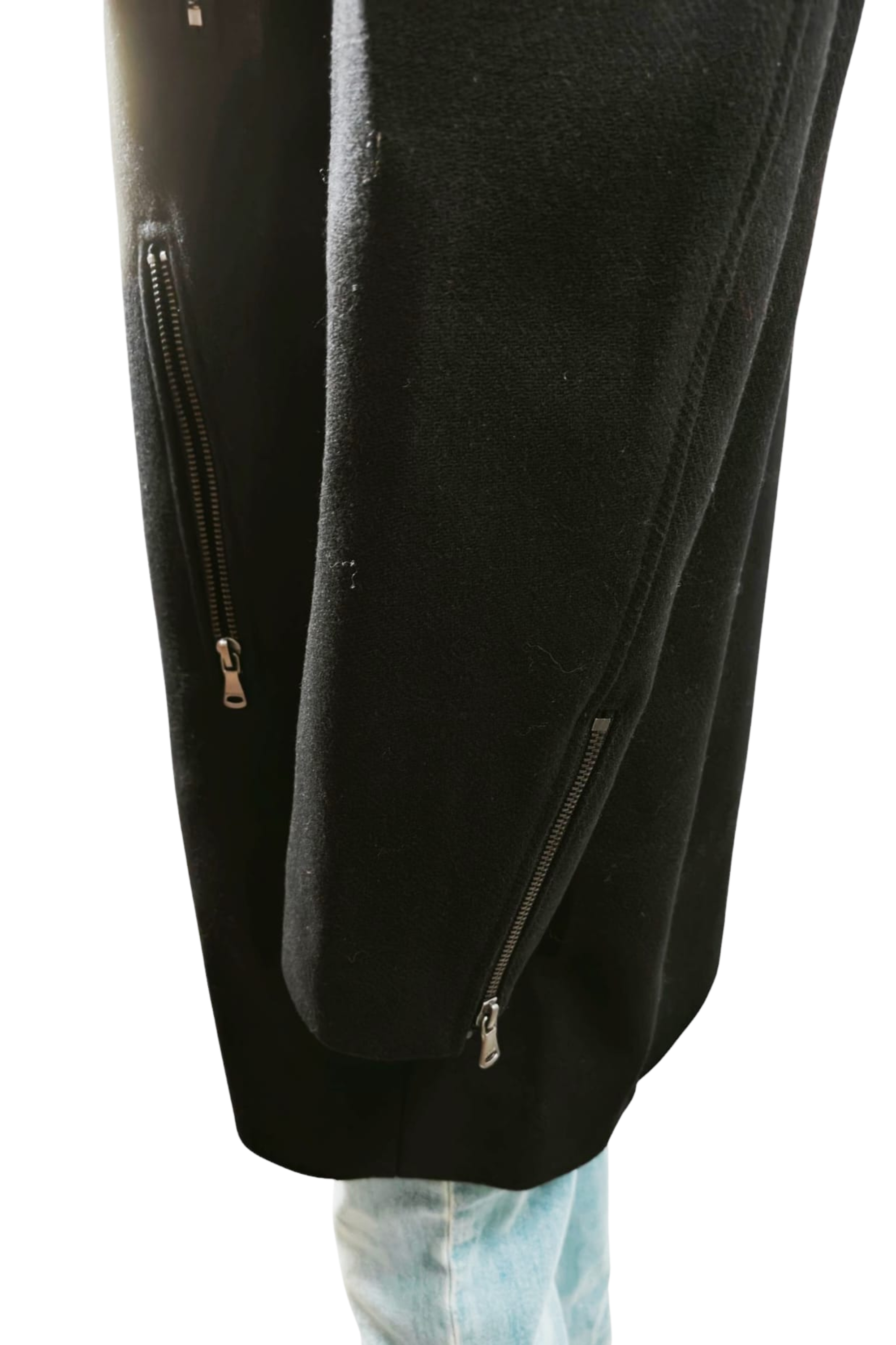 🖤 Abrigo negro SISLEY premium estilo biker chic con acabado elegante y corte impecable 🖤
