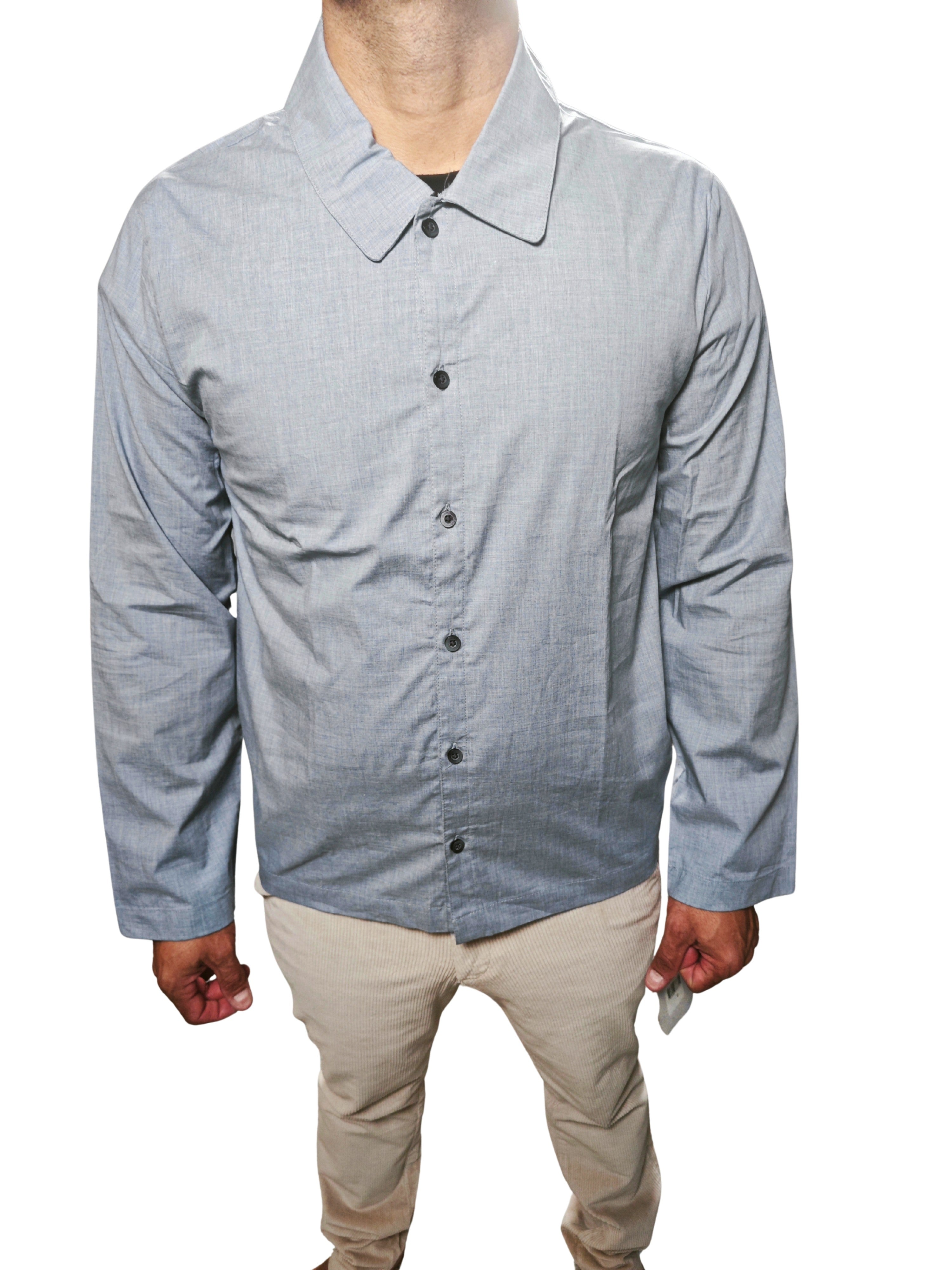 🩶👔 Camisa CALVIN KLEIN Lounge gris jaspeado – algodón premium  👔🩶