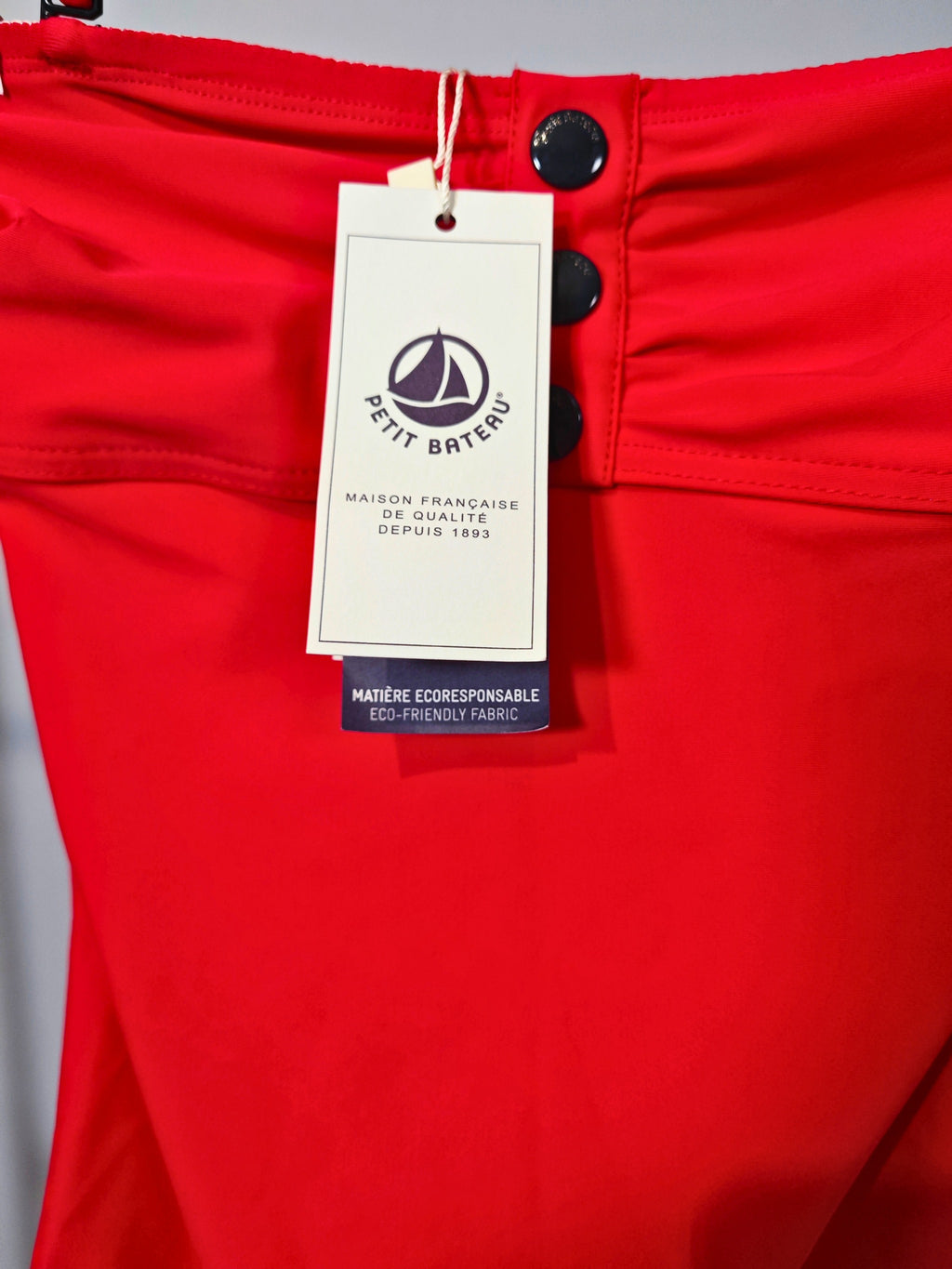 ❤️ Bañador rojo Petit Bateau mujer nuevo con etiqueta – Eco-friendly fabric | Elegancia francesa premium