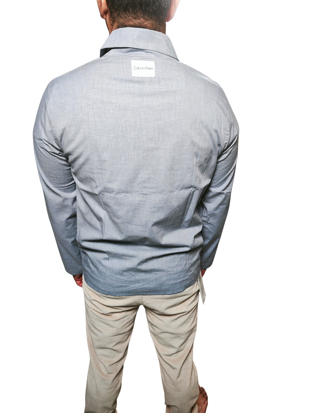 🩶👔 Camisa CALVIN KLEIN Lounge gris jaspeado – algodón premium  👔🩶