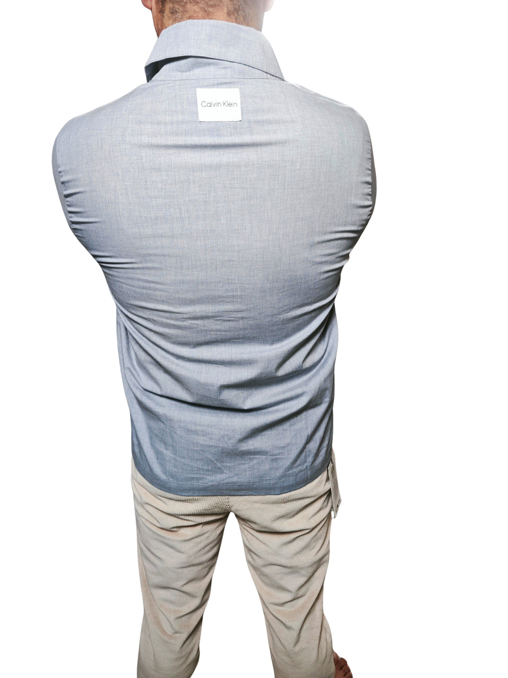 🩶👔 Camisa CALVIN KLEIN Lounge gris jaspeado – algodón premium  👔🩶
