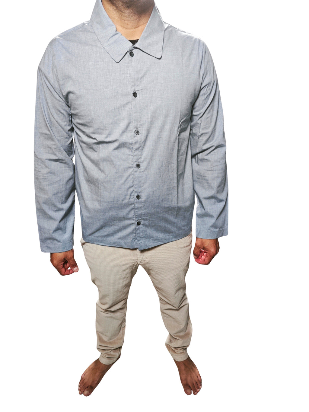 🩶👔 Camisa CALVIN KLEIN Lounge gris jaspeado – algodón premium  👔🩶