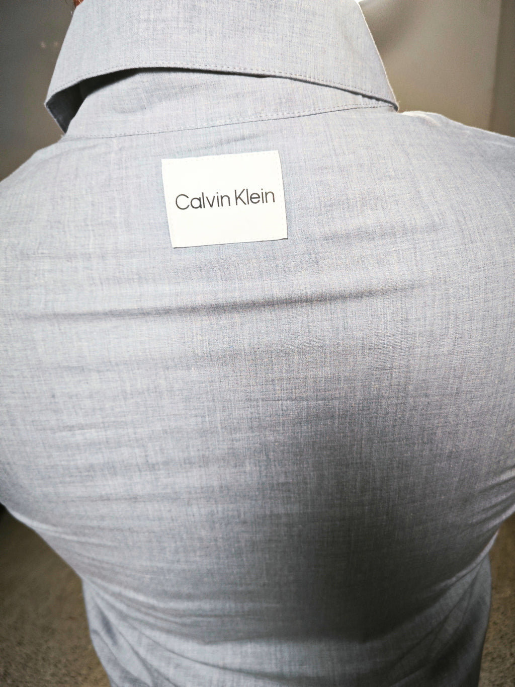 🩶👔 Camisa CALVIN KLEIN Lounge gris jaspeado – algodón premium  👔🩶