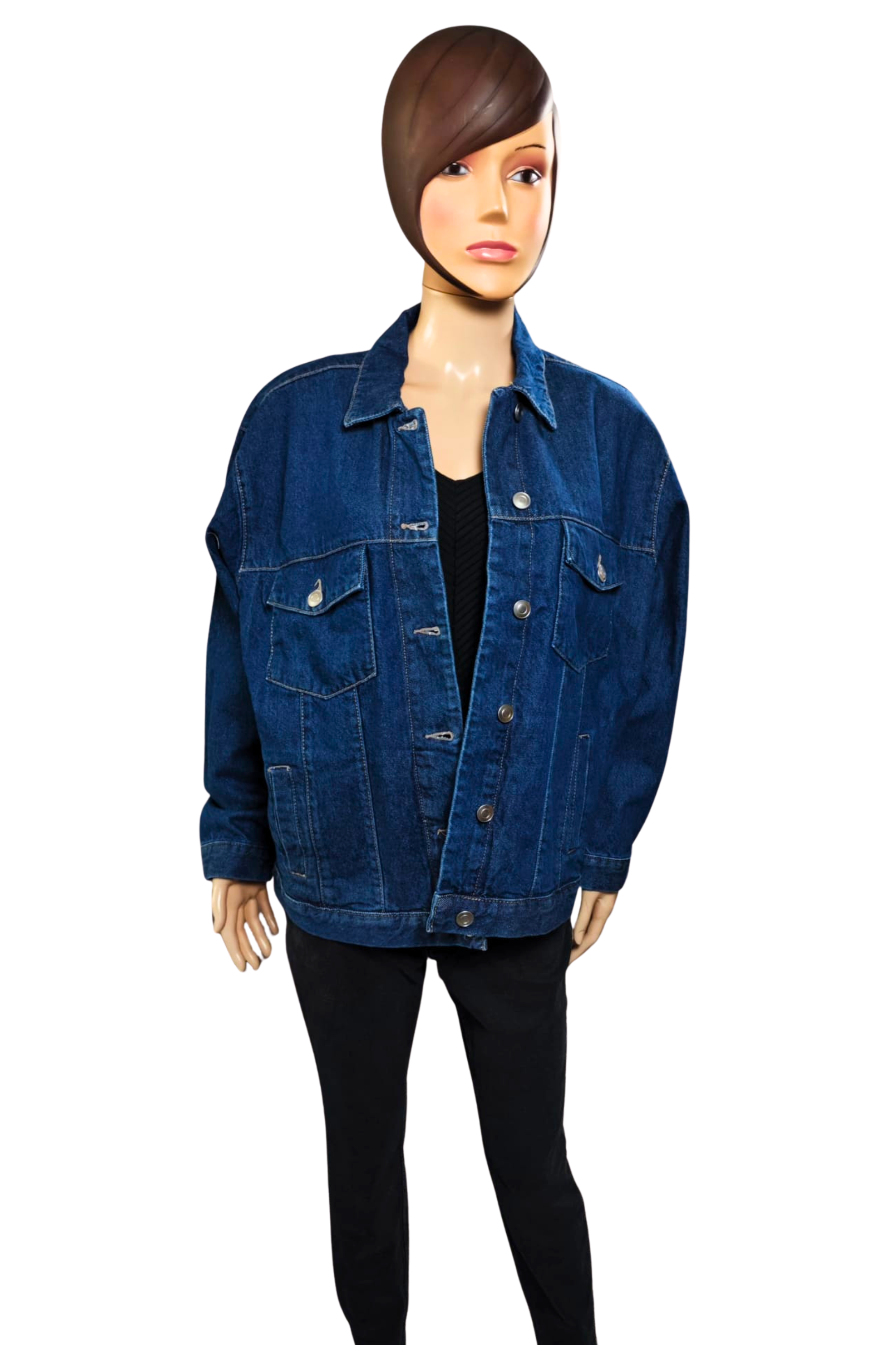 💙✨ Chaqueta vaquera ETAM • Oversize WeCare • Bordado Retro “GOOD” ✨💙