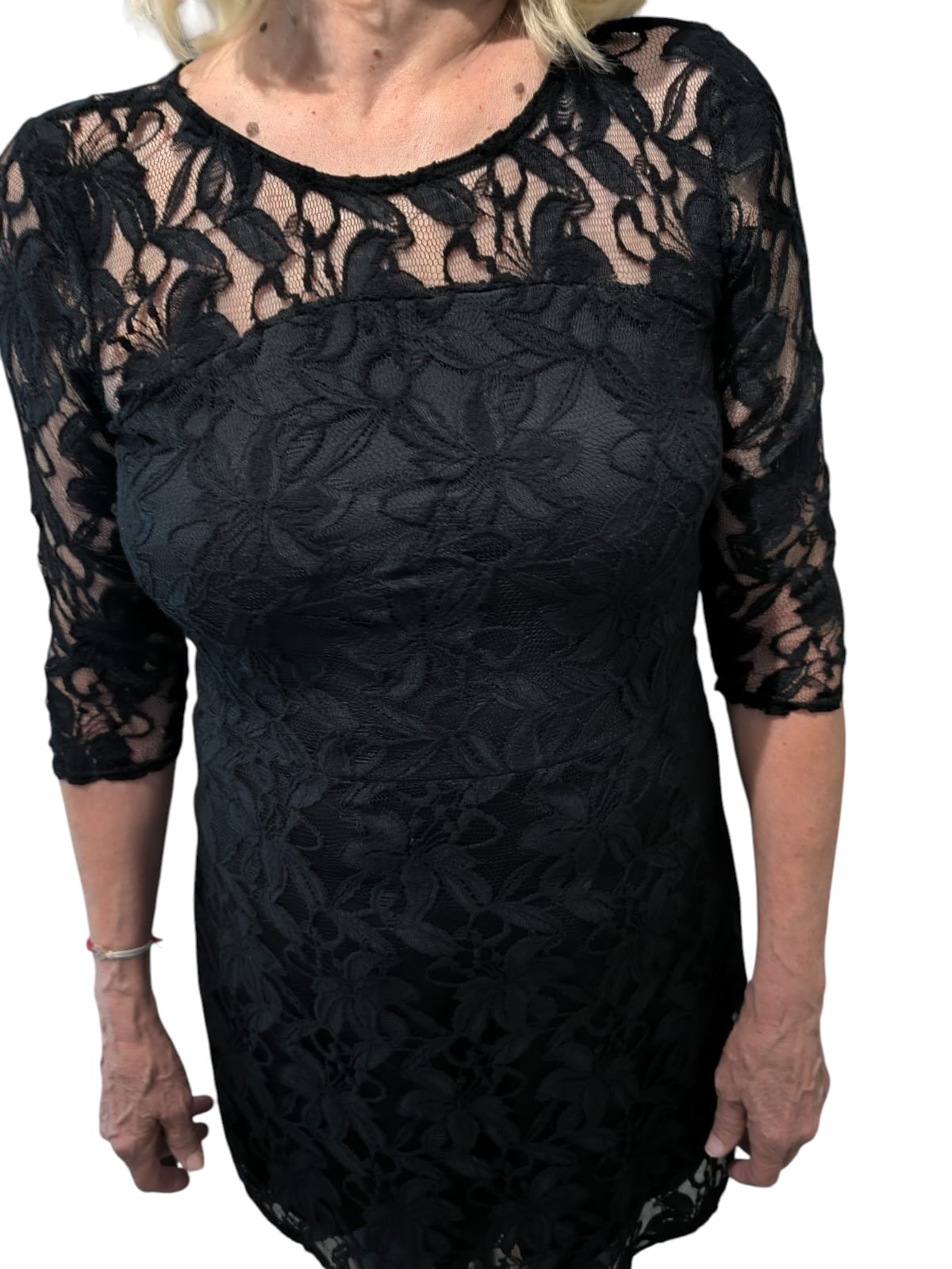 🖤 Vestido negro de encaje floral Yessica 🖤
