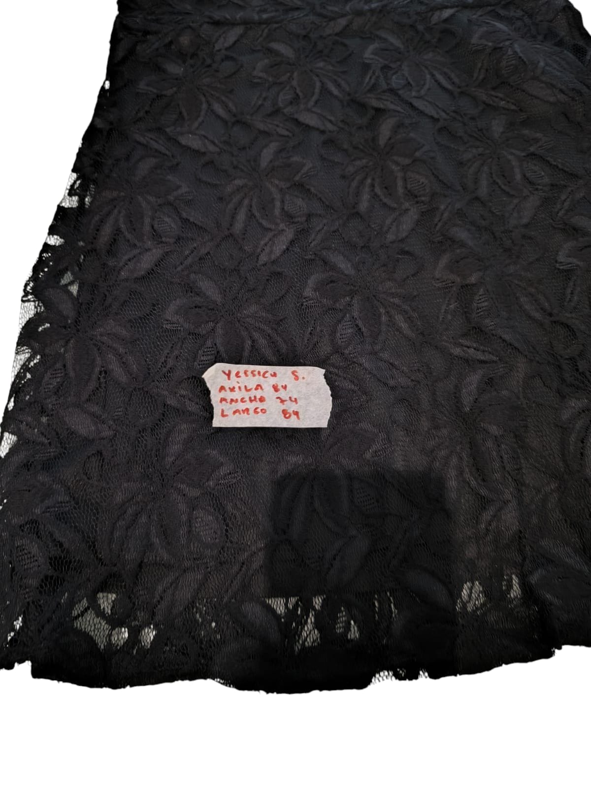 🖤 Vestido negro de encaje floral Yessica 🖤