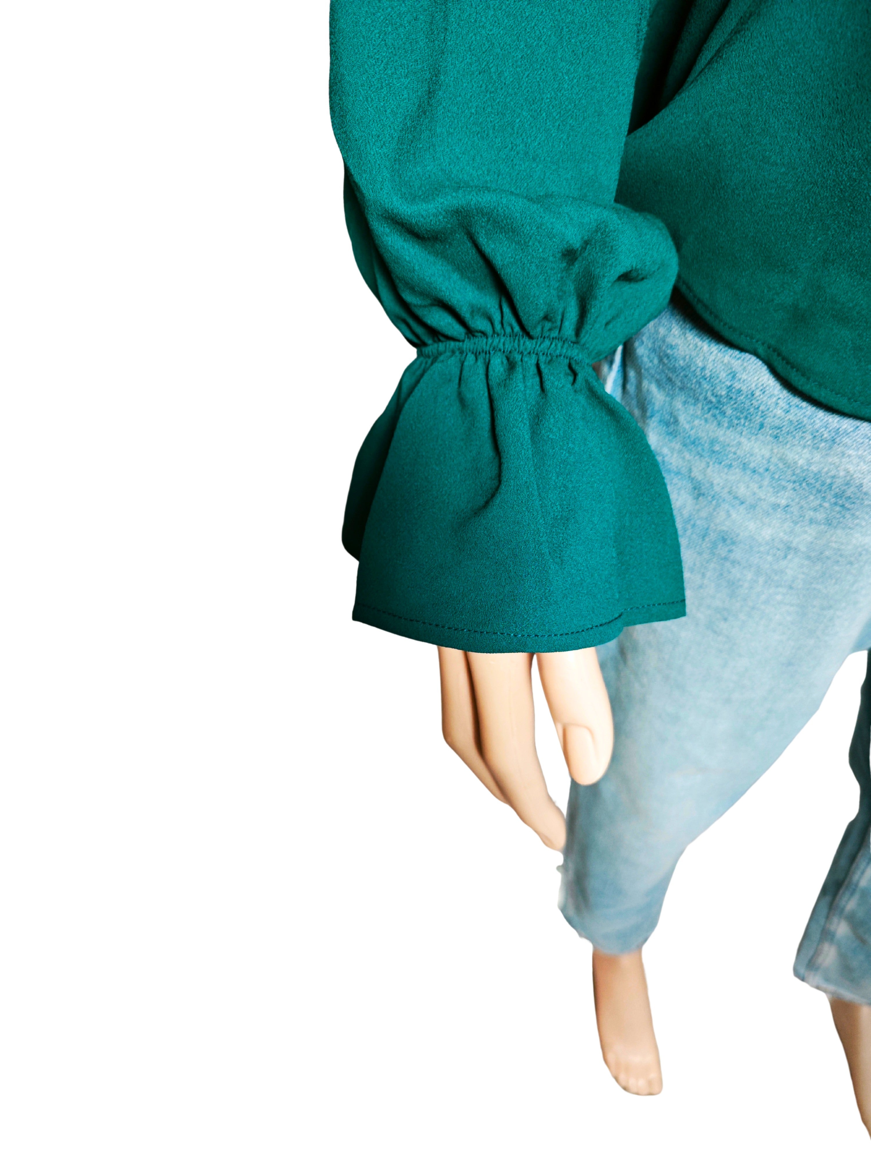💚✨ Blusa TWINSET Milano verde esmeralda – escote en V elegante – lujo italiano ✨💚