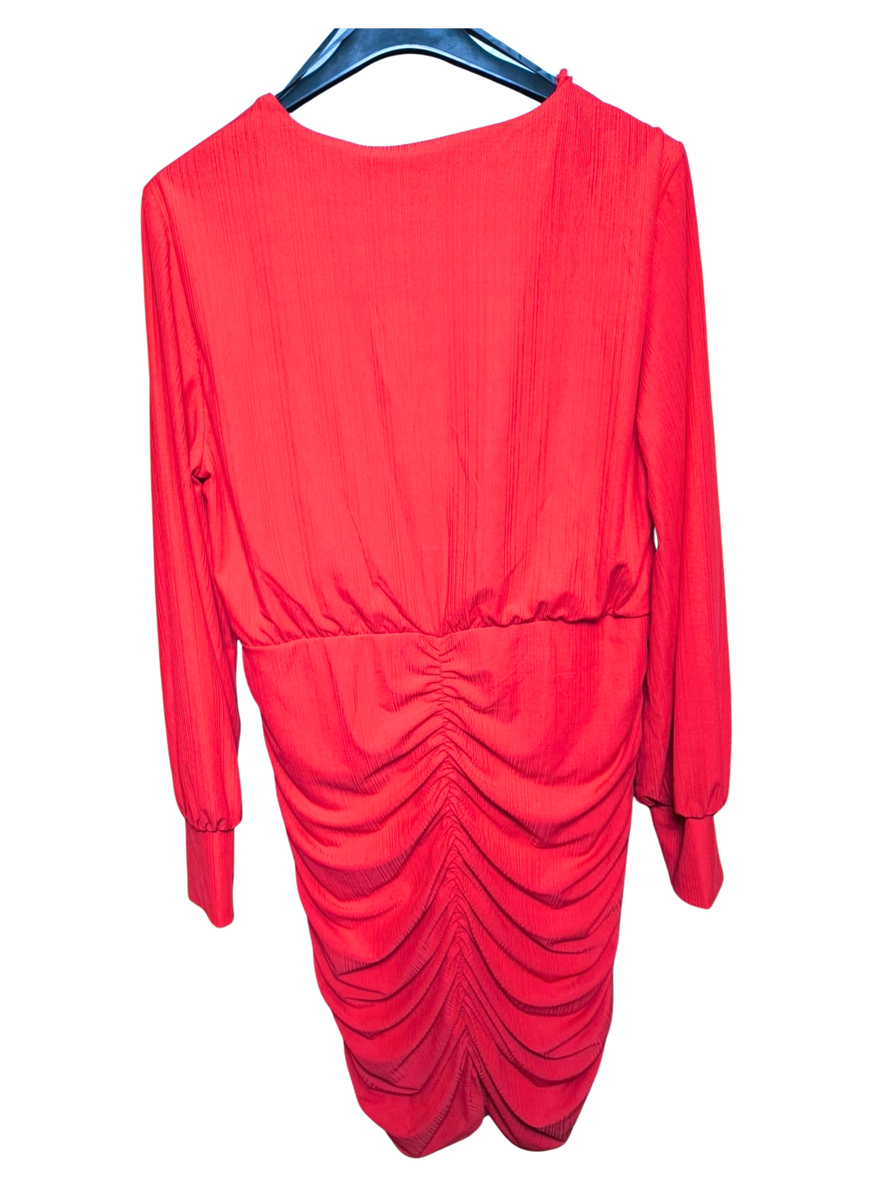 ❤️ Vestido VILA Rojo Elástico – Efecto Moldeador ❤️
