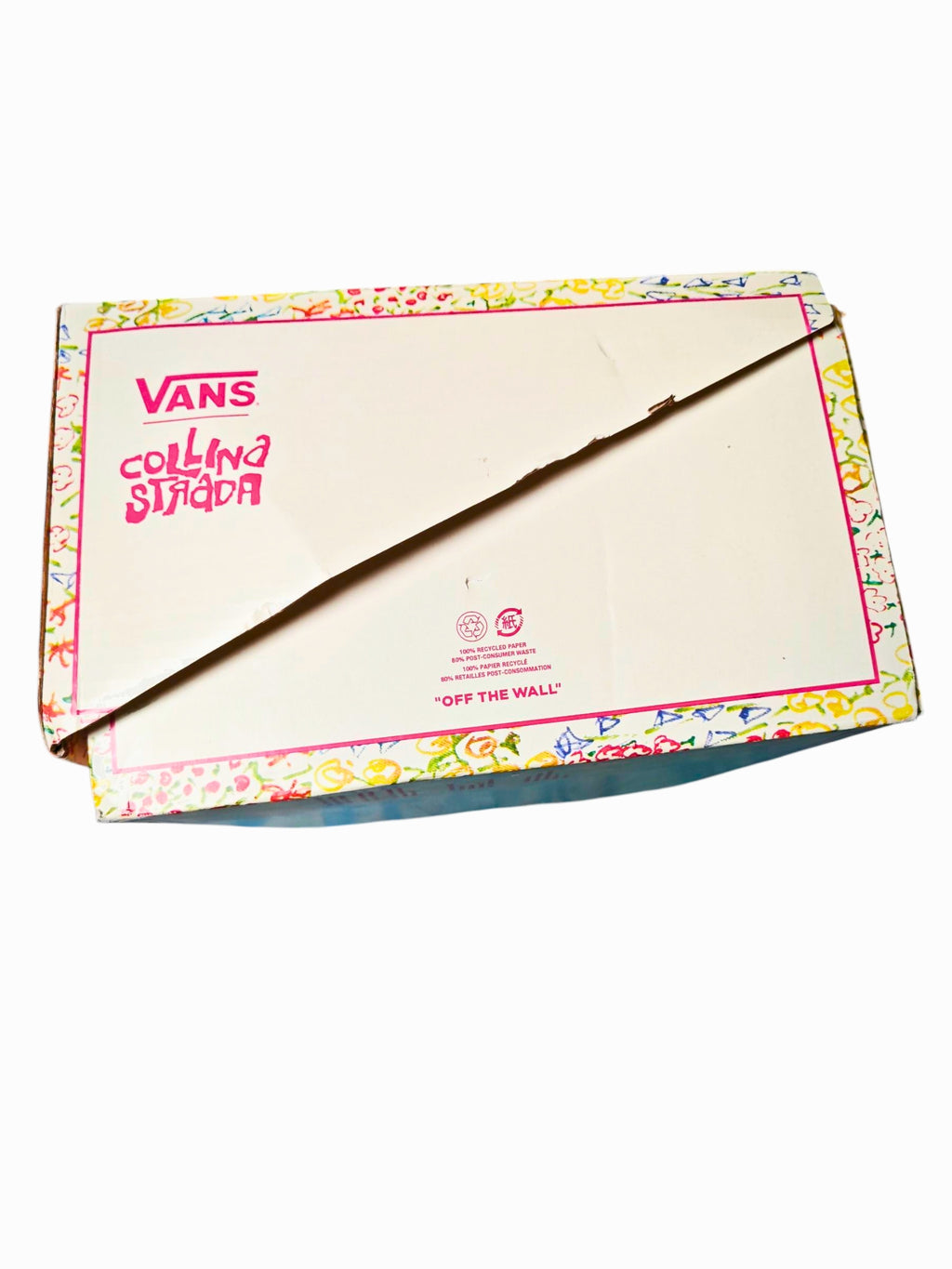 Caja original de las Vans Old Skool Vibram DX x Collina Strada con diseño exclusivo de la colaboración.