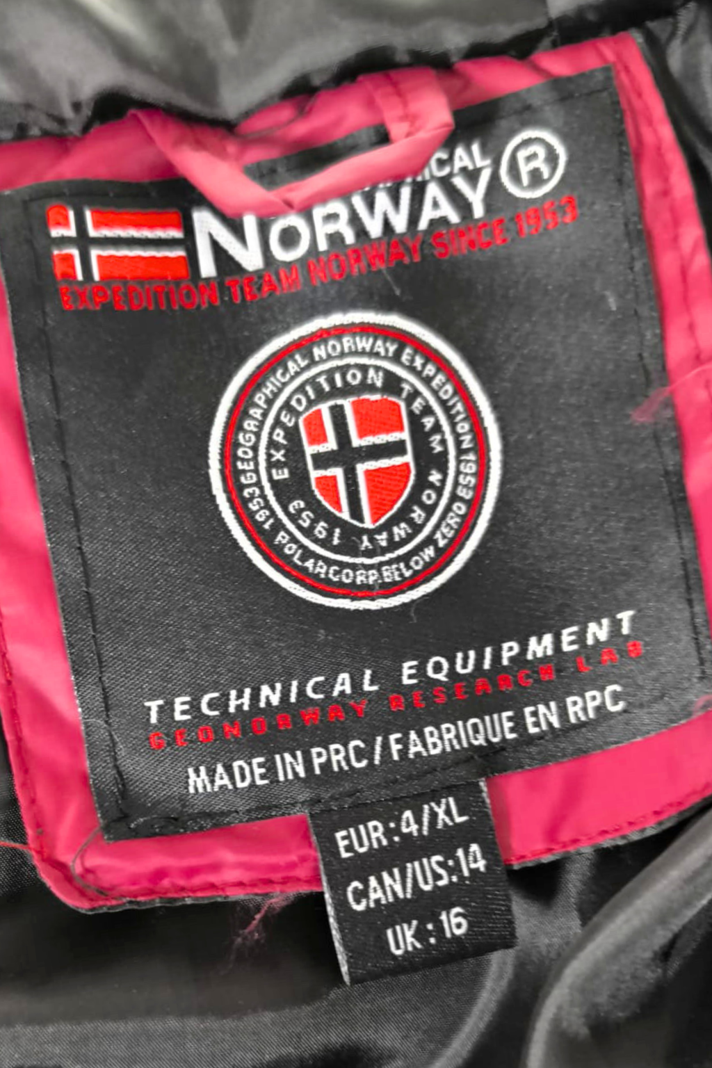 ❤️‍🔥✨ Chaqueta Geographical Norway Acolchada Burdeos – Súper Cálida y Premium❤️‍🔥✨