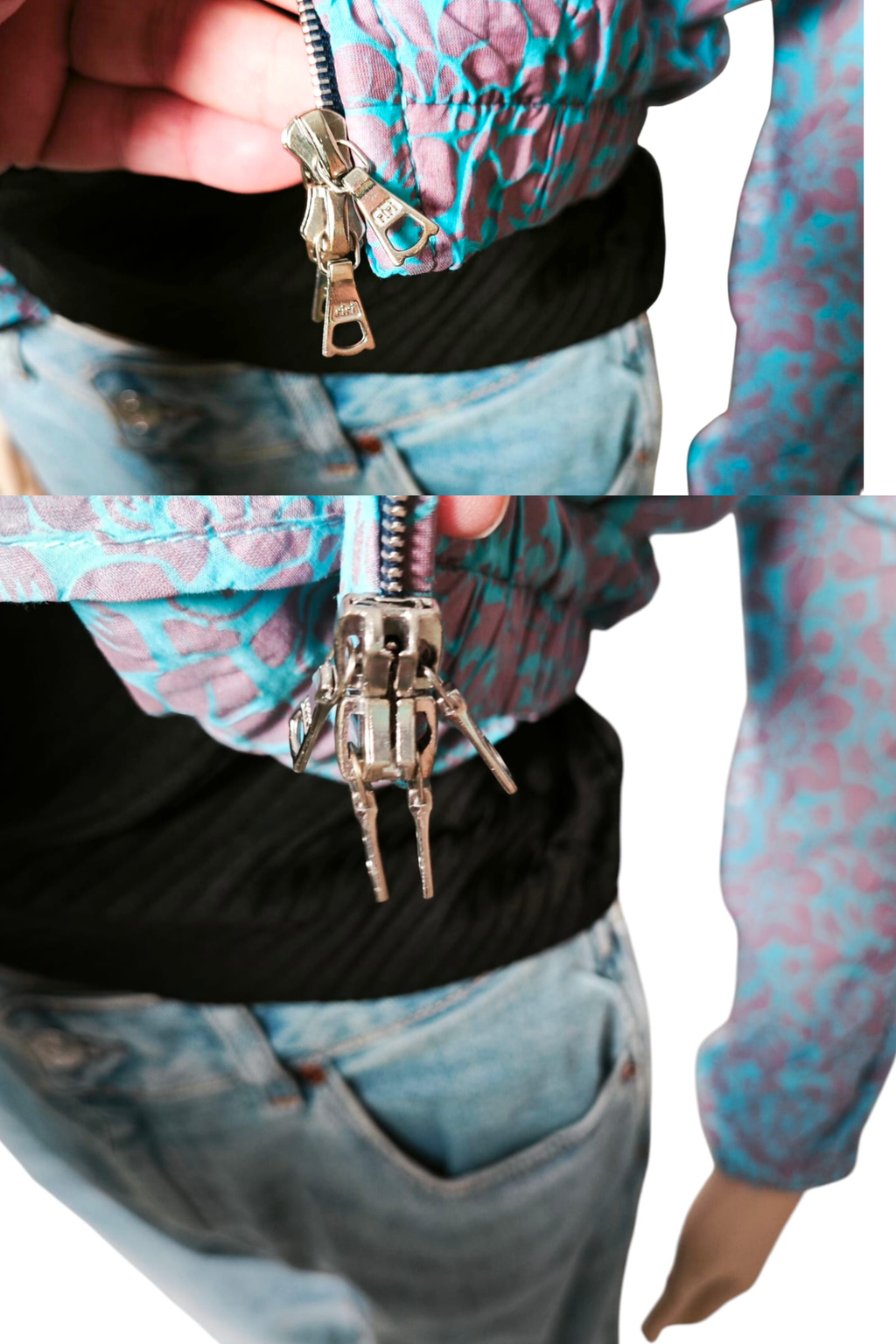 💙💜 Chaqueta Custo Barcelona “Veronique Rose” – Estampado Floral Exclusivo 💙💜