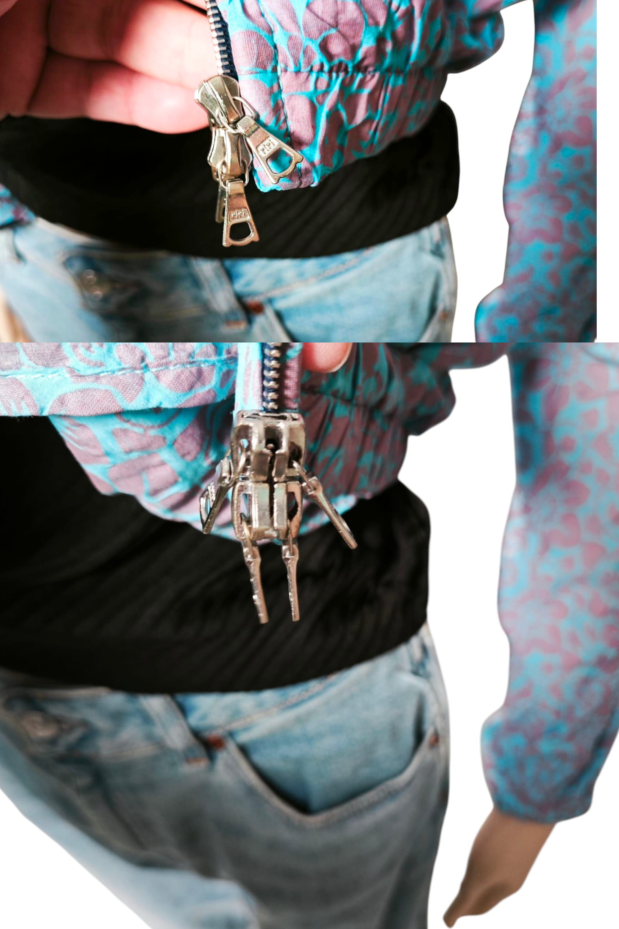 💙💜 Chaqueta Custo Barcelona “Veronique Rose” – Estampado Floral Exclusivo 💙💜