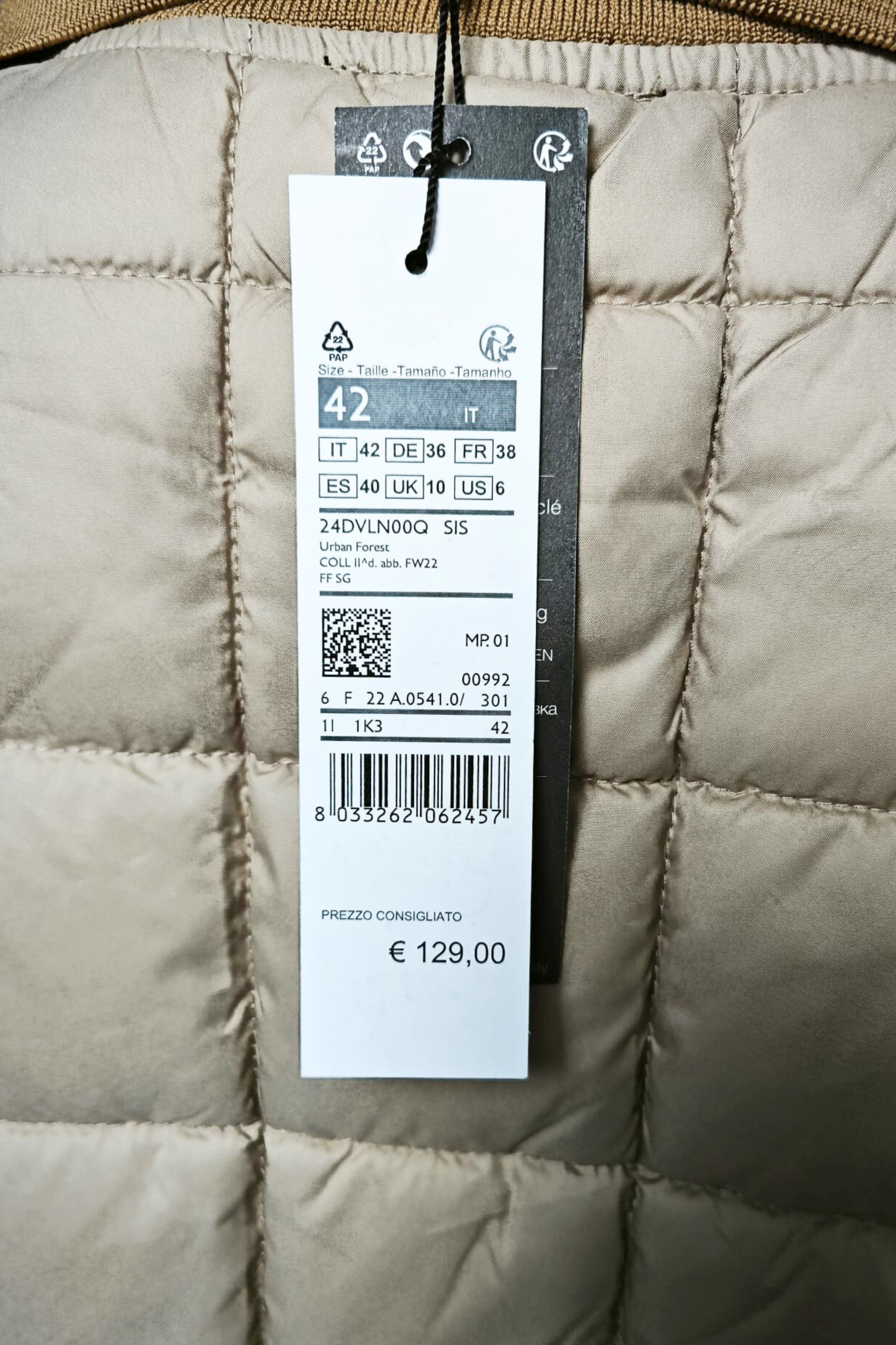 ✨ 🤎Chaqueta SISLEY Acolchada Beige – Elegancia Cálida y Estilo Premium ✨ 🤎