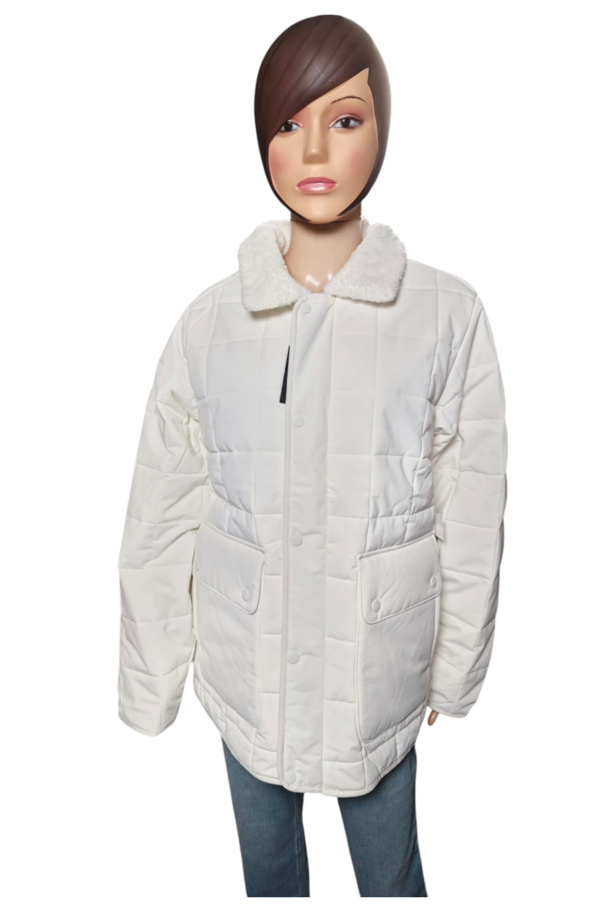 🤍✨ Chaqueta VANS Millie Jacket Blanca – Acolchada e Impermeable ❤️