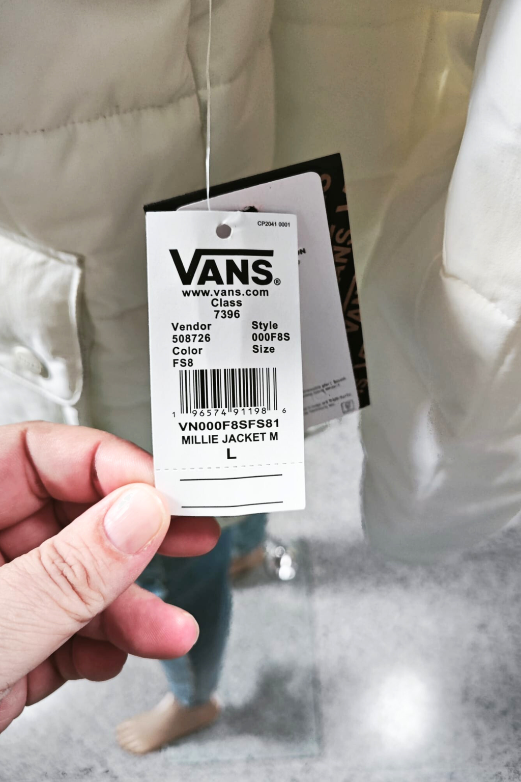 🤍✨ Chaqueta VANS Millie Jacket Blanca – Acolchada e Impermeable ❤️