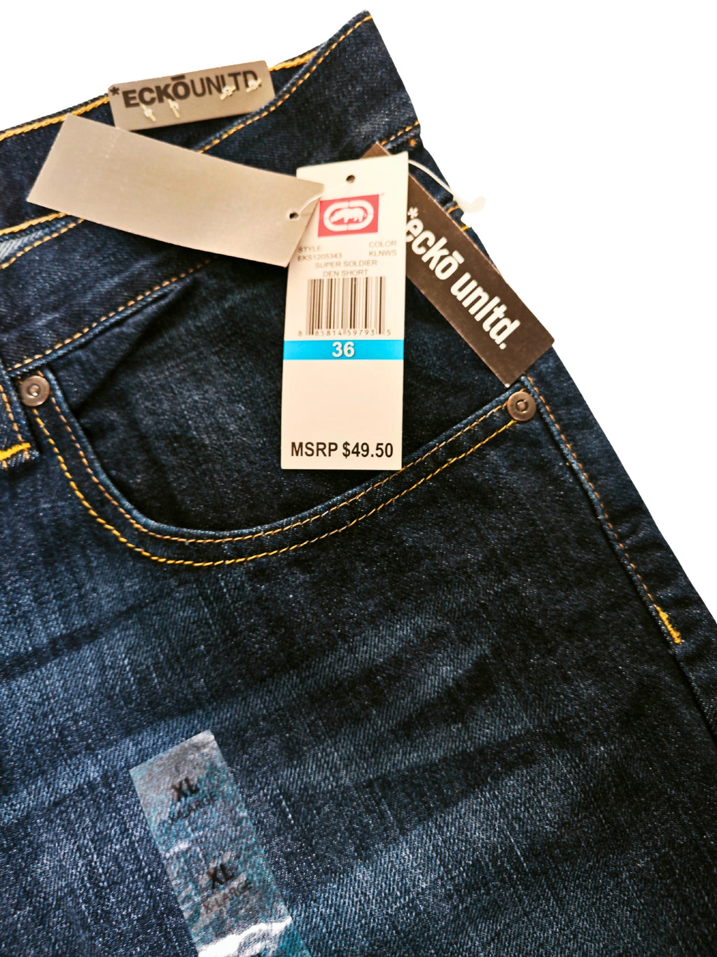 💙 Bermudas Vaqueras hombre ECKO UNLTD Originales Relaxed Fit Talla 36 💙