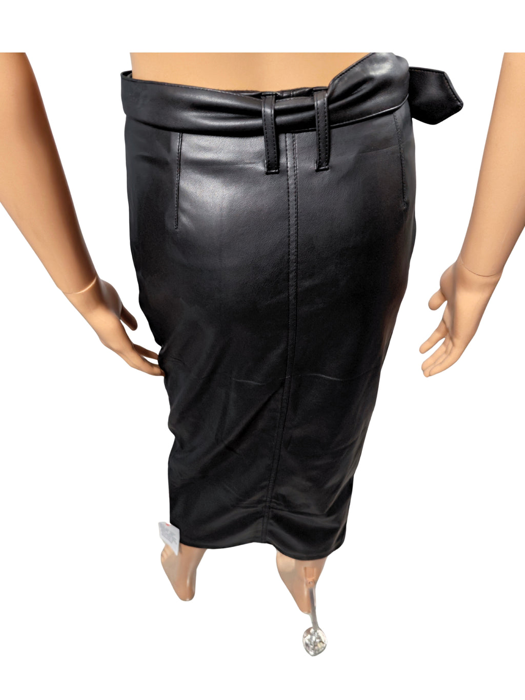 Parte trasera de falda midi negra ASOS Design con forro interior y corte elegante