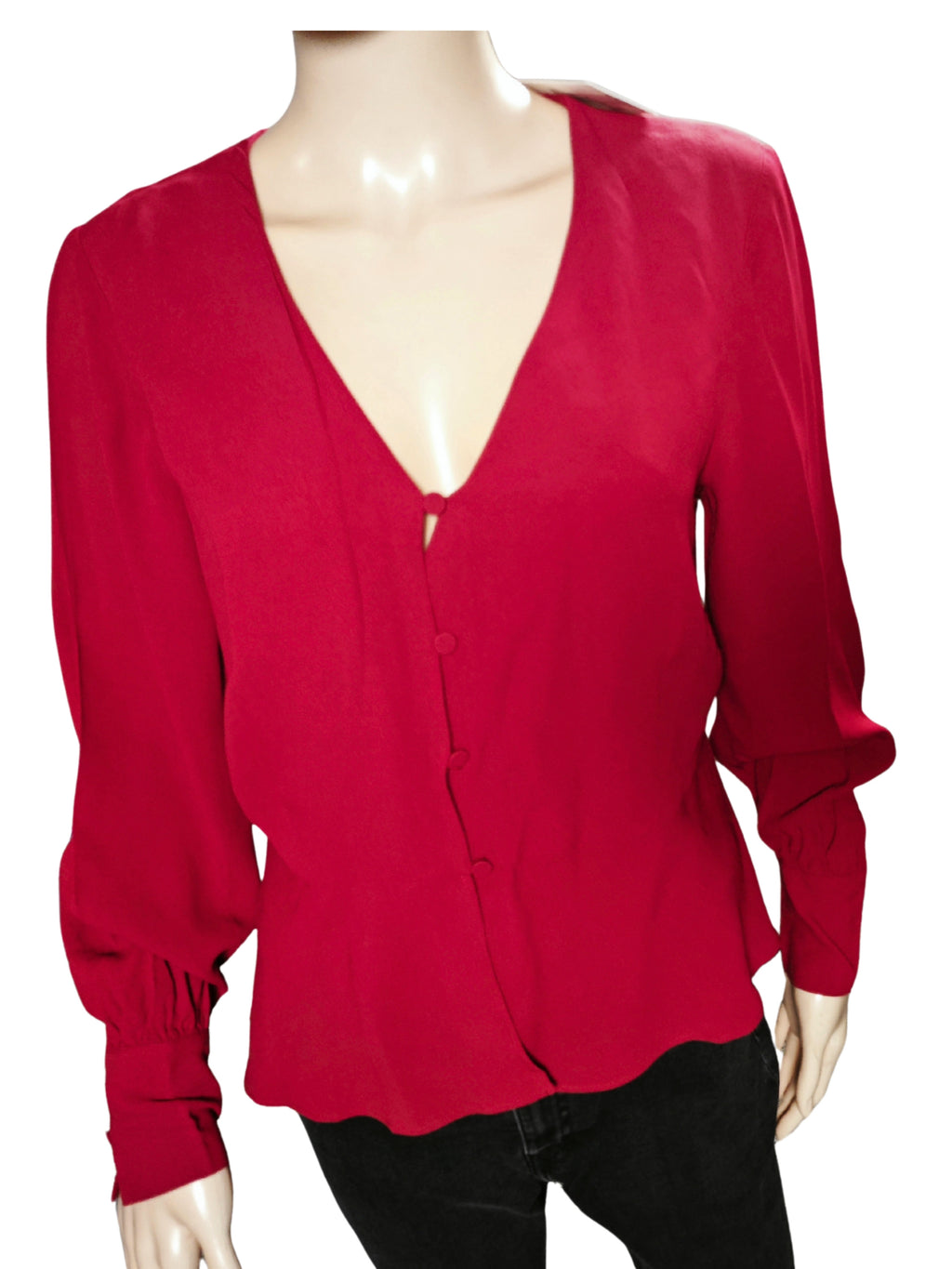 ❤️ Blusa roja vino Comptoir des Cotonniers “Royale Red”