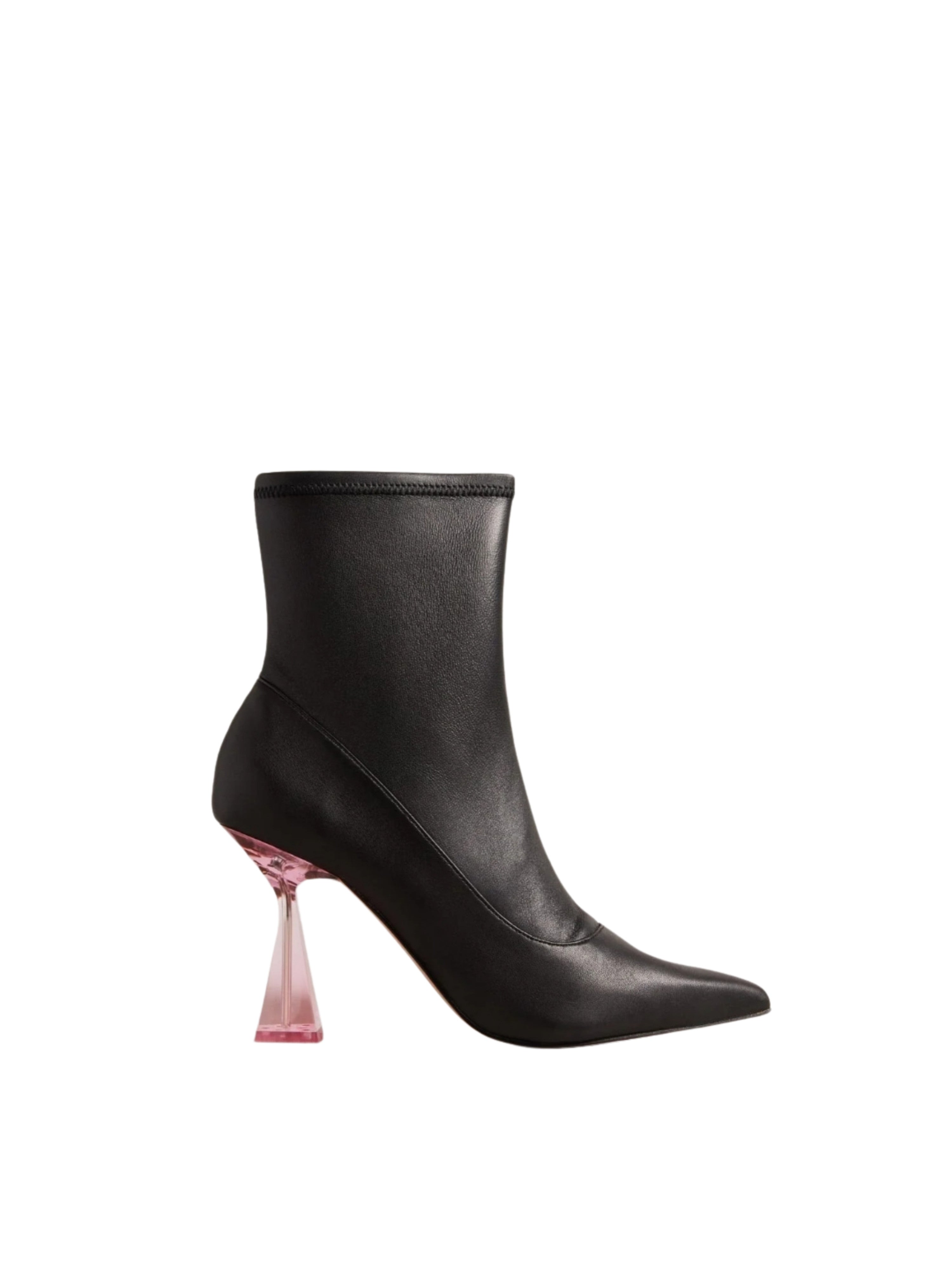 ✨💖 Ted Baker London — Botines negros de lujo con tacón rosa 💖✨