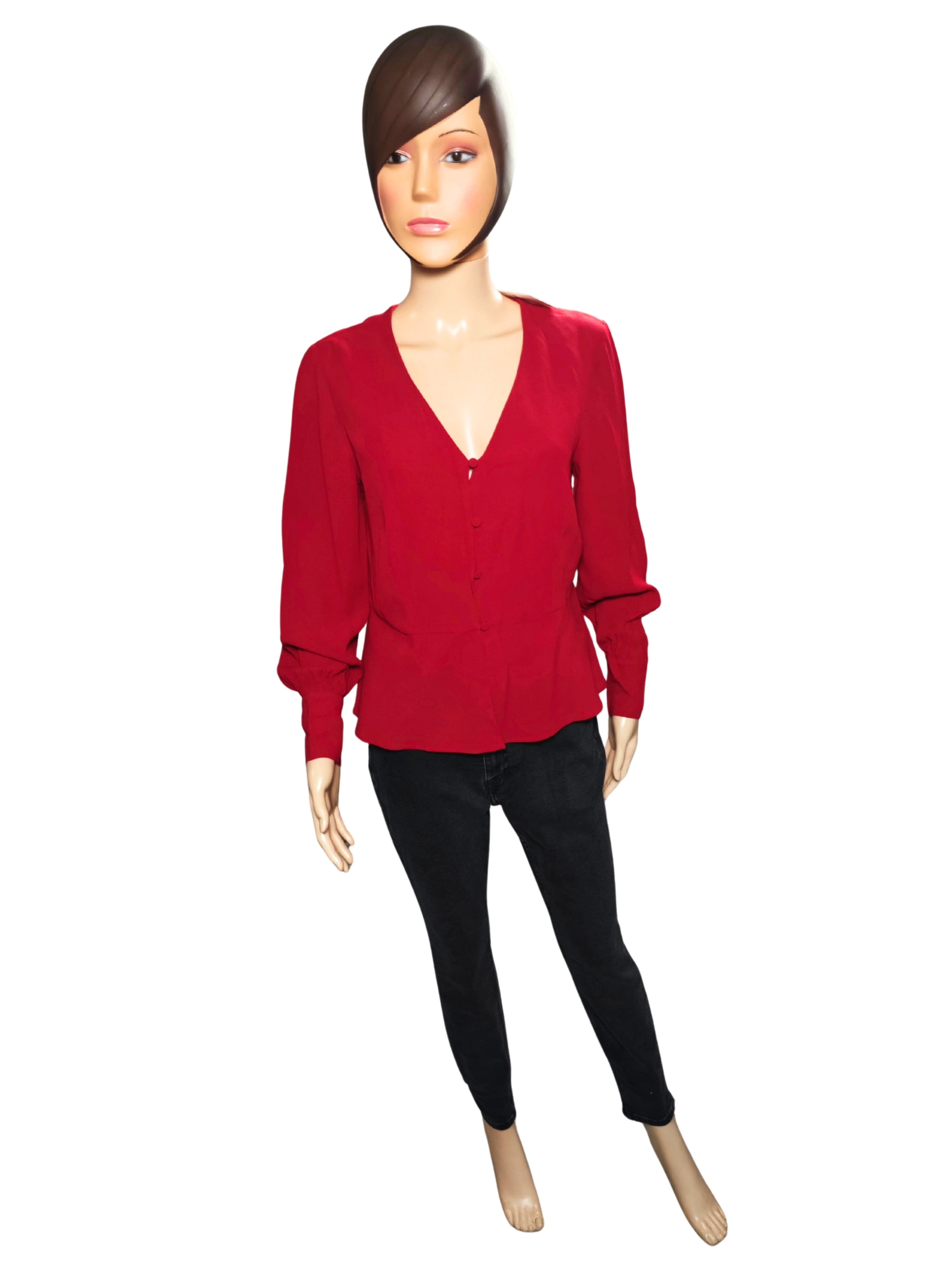 ❤️ Blusa roja vino Comptoir des Cotonniers “Royale Red”