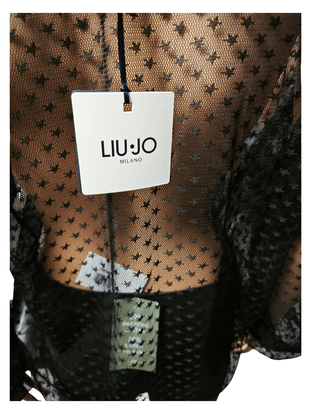 ❤️🖤 Blusa de tul plumeti LIU JO Milano – Transparencias y volantes 💗🖤