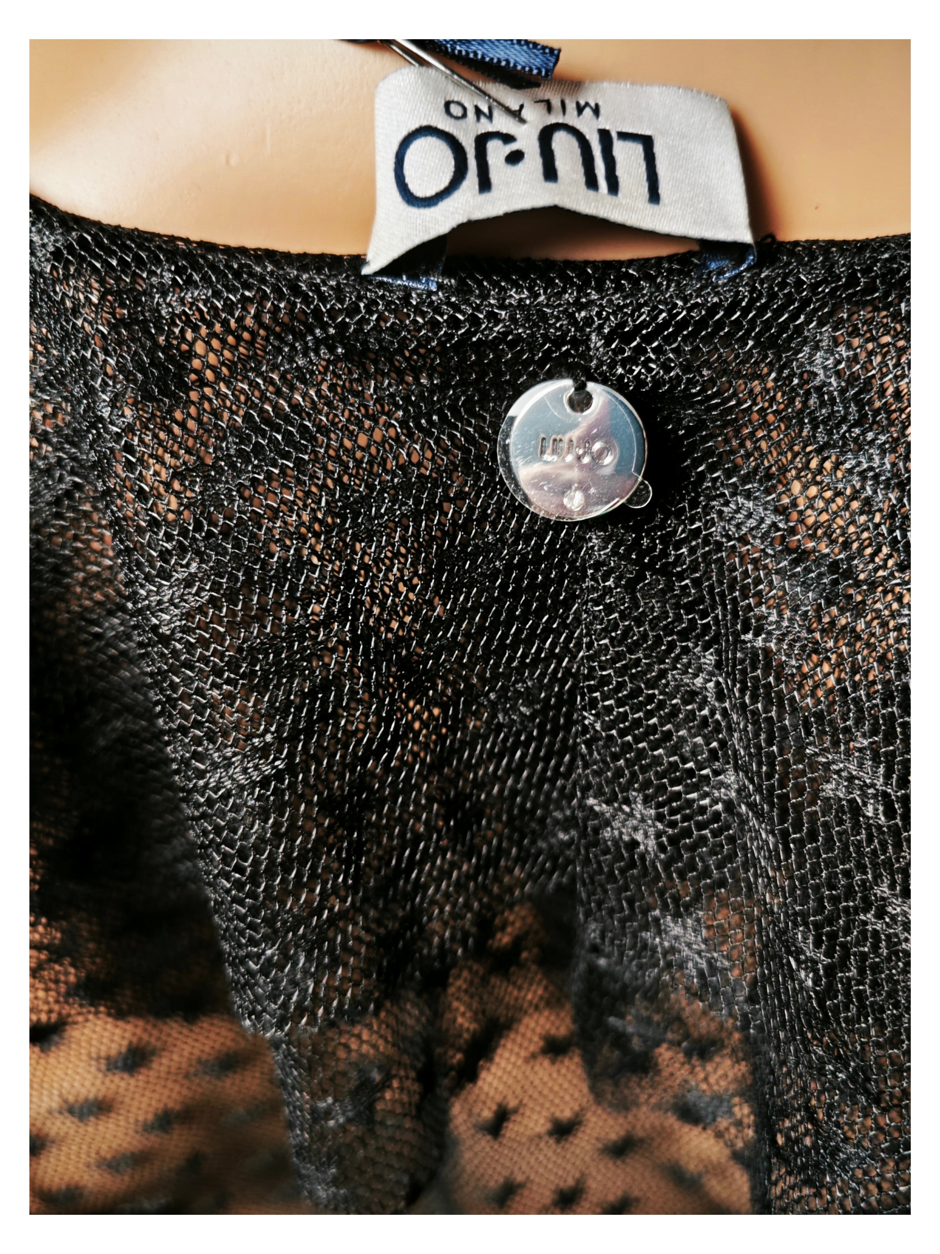❤️🖤 Blusa de tul plumeti LIU JO Milano – Transparencias y volantes 💗🖤