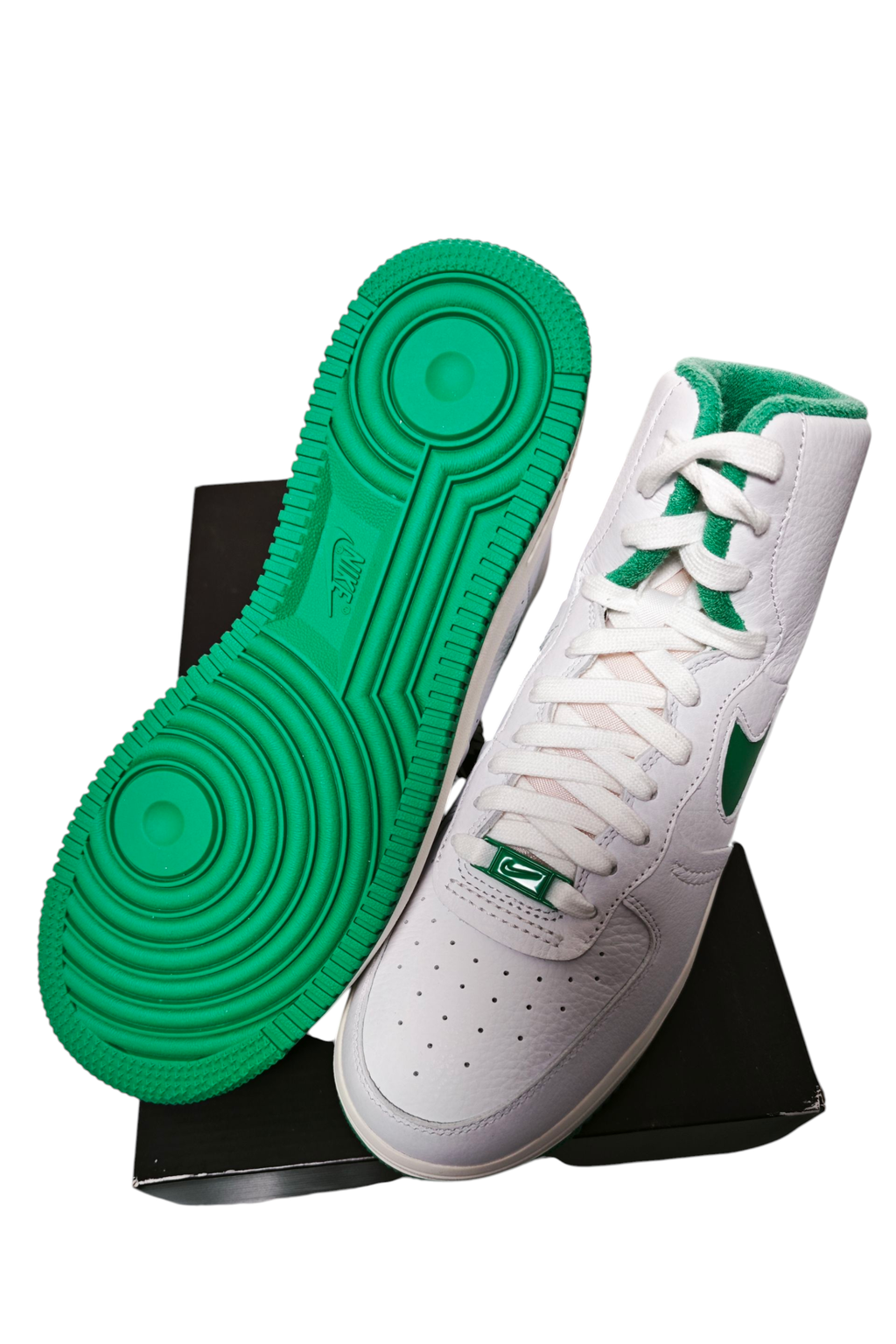 💚✨ Nike Air Force 1 High Sculpt blancas & verde esmeralda — lujo urbano (40) ✨💚