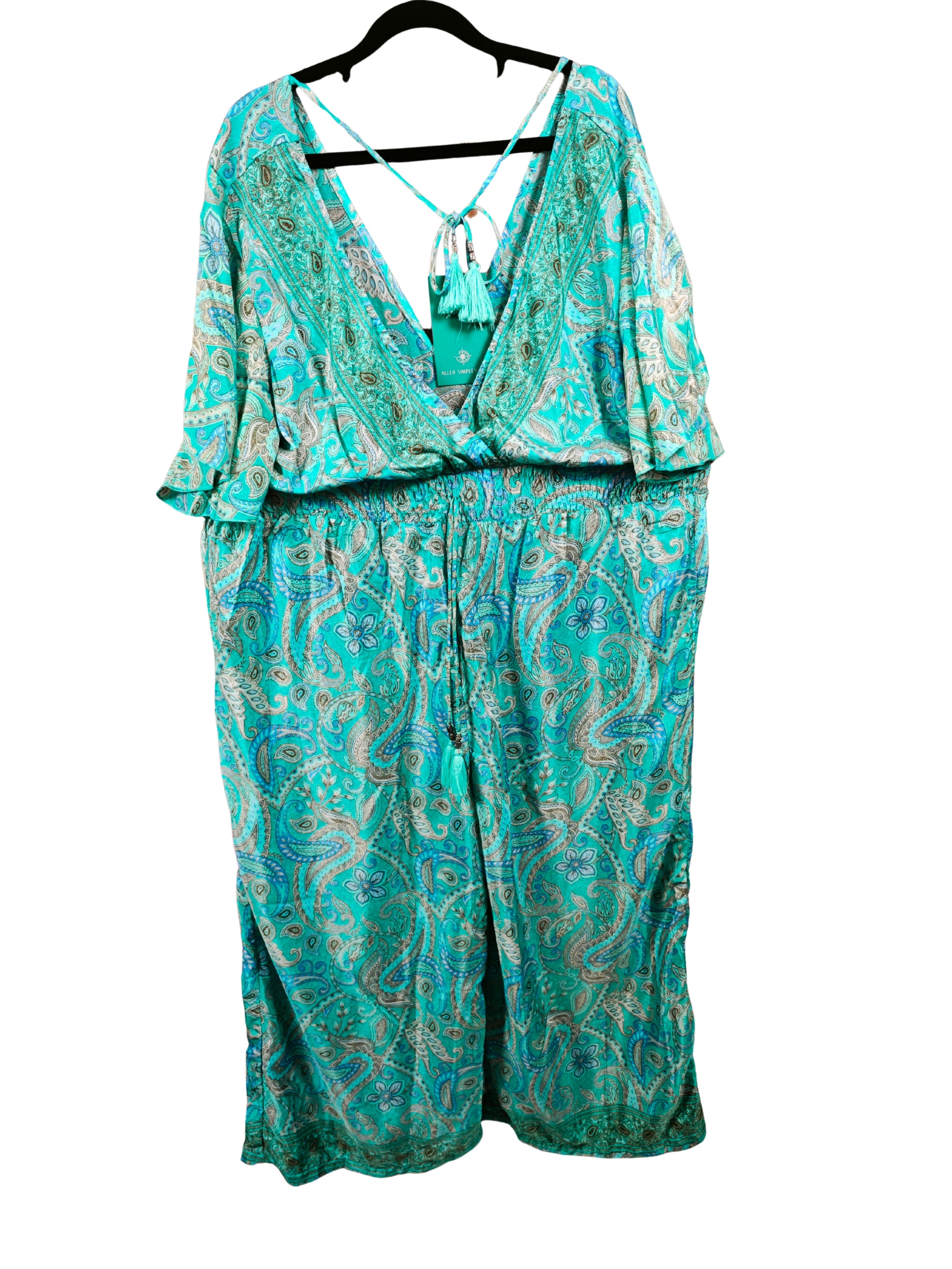 ❤️✨ Mono boho chic estampado paisley ALLER SIMPLEMENT turquesa azul❤️✨