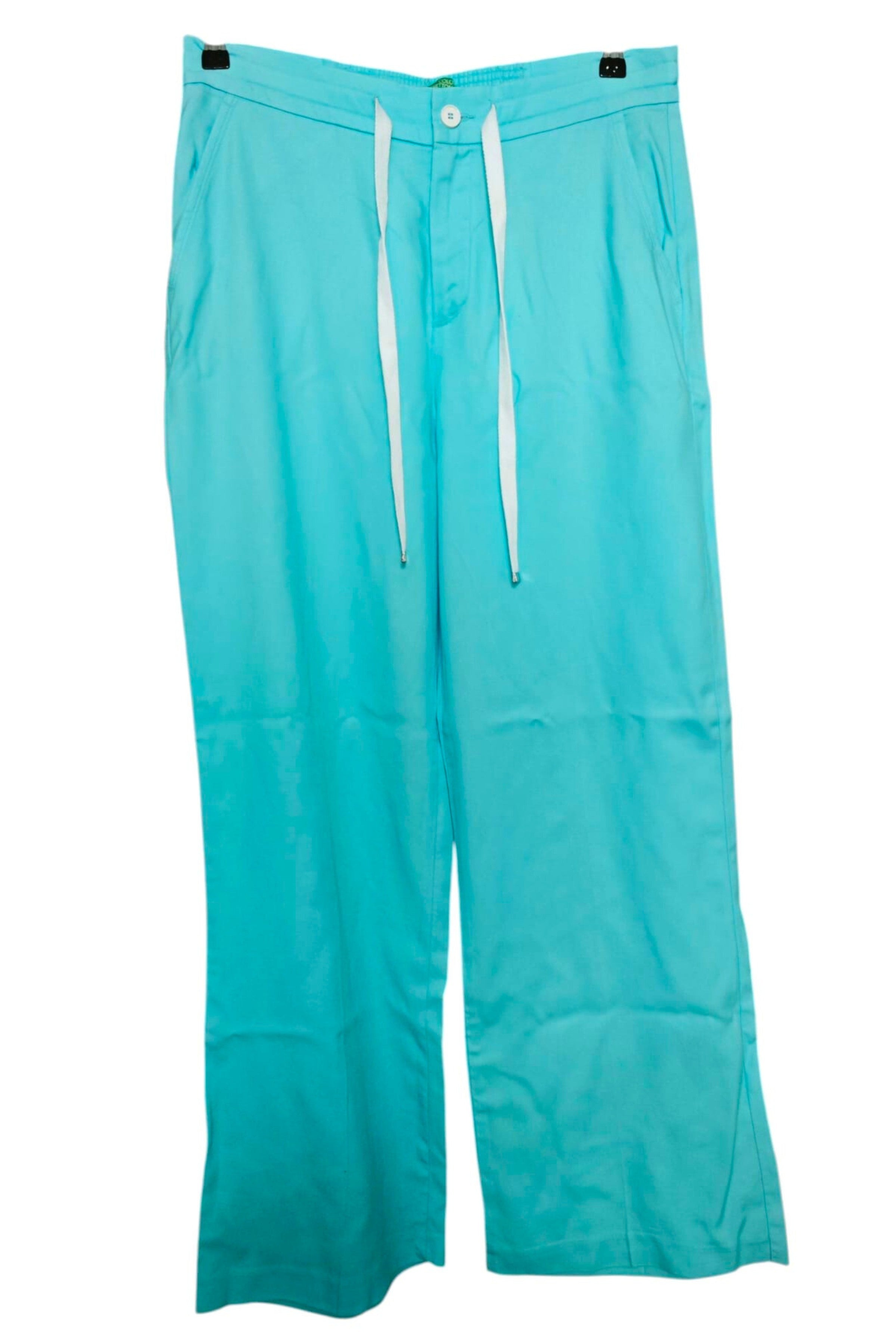 🩵🌿 Pantalón BENETTON turquesa claro – lyocell premium – fluido y veraniego  🌿🩵