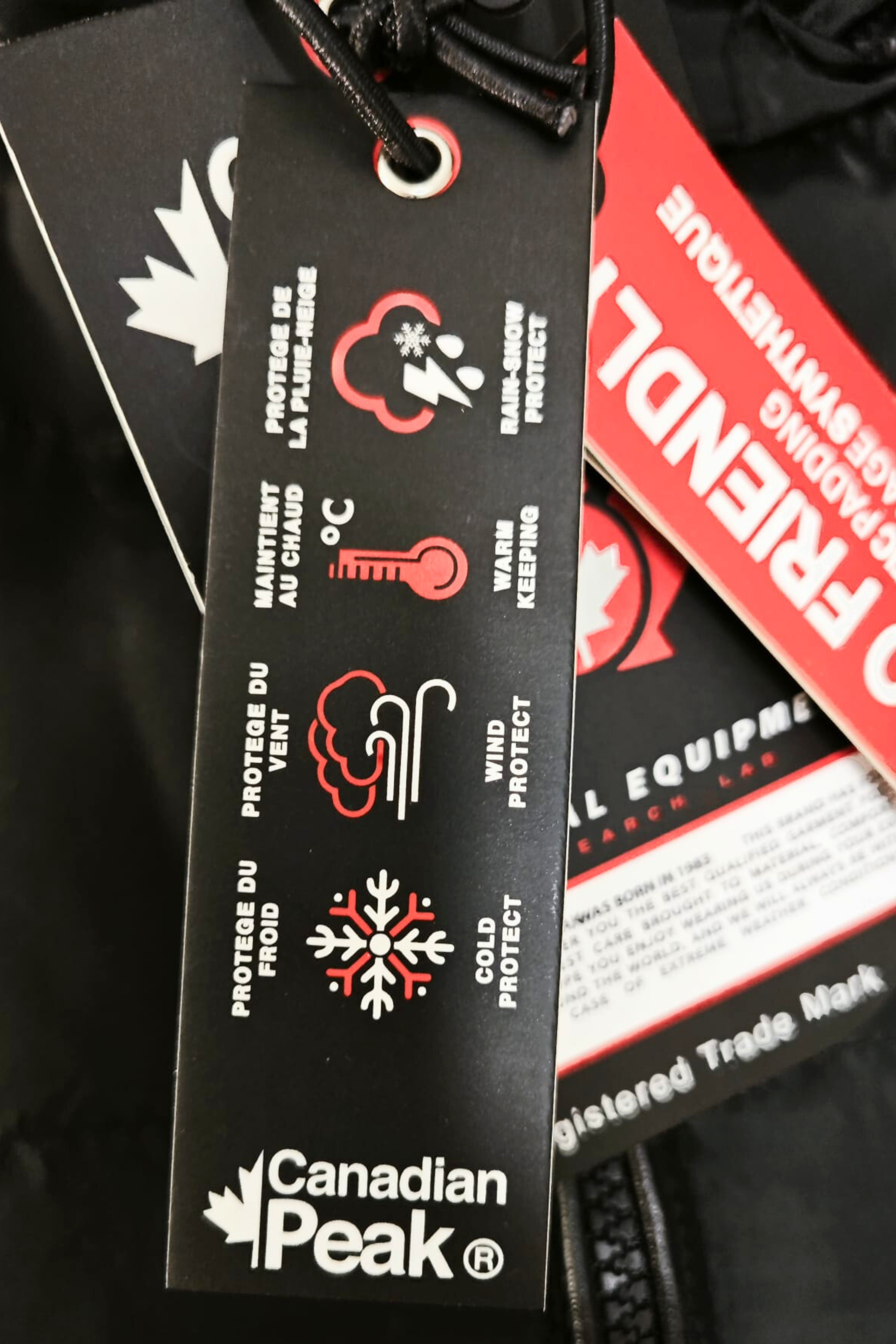 🖤✨ Abrigo Acolchado Canadian Peak Negro con Capucha Desmontable & Laterales Elásticos 🖤✨