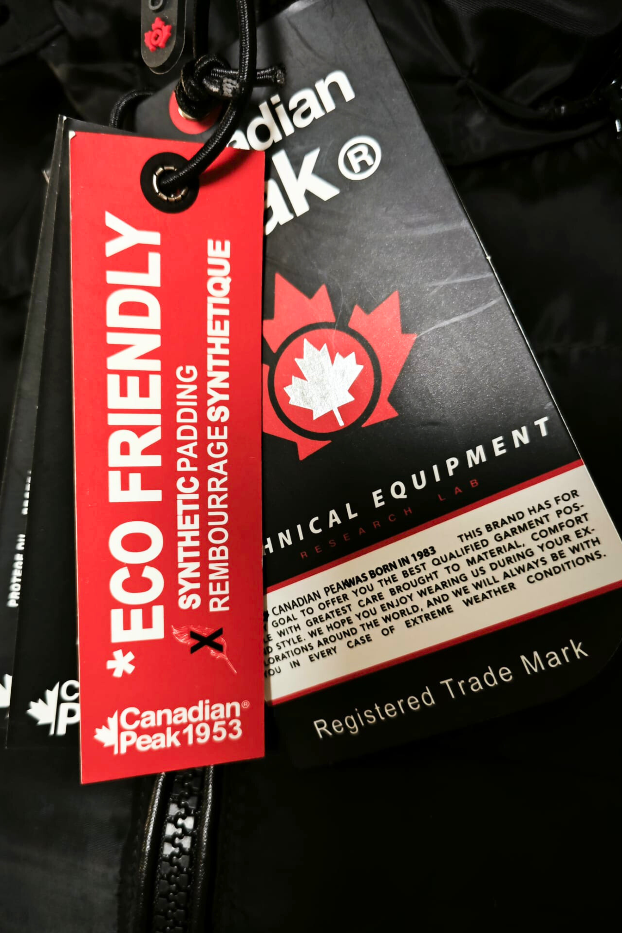 🖤✨ Abrigo Acolchado Canadian Peak Negro con Capucha Desmontable & Laterales Elásticos 🖤✨