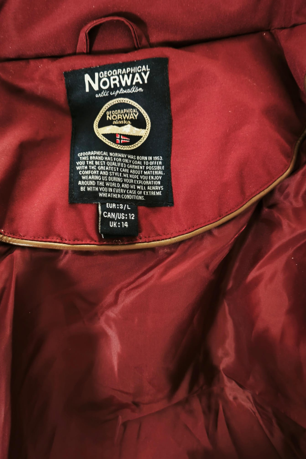 ❤️✨ Parka Geographical Norway Canelle Lady • Burdeos Premium • Alta Protección ✨❤️