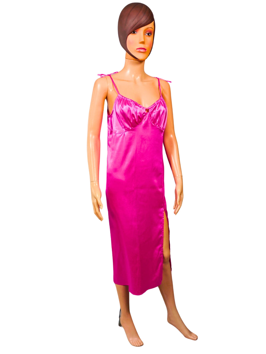 🩷 Vestido lencero rosa cerise H&M – Talla 46 – NUEVO🩷