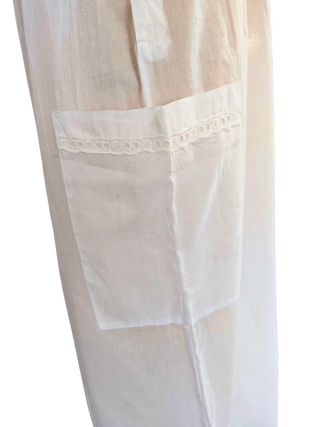 Mono Culotte ASOS DESIGN Blanco 100 % Algodón | Bordado Inglés | Espalda Escotada | Talla 38