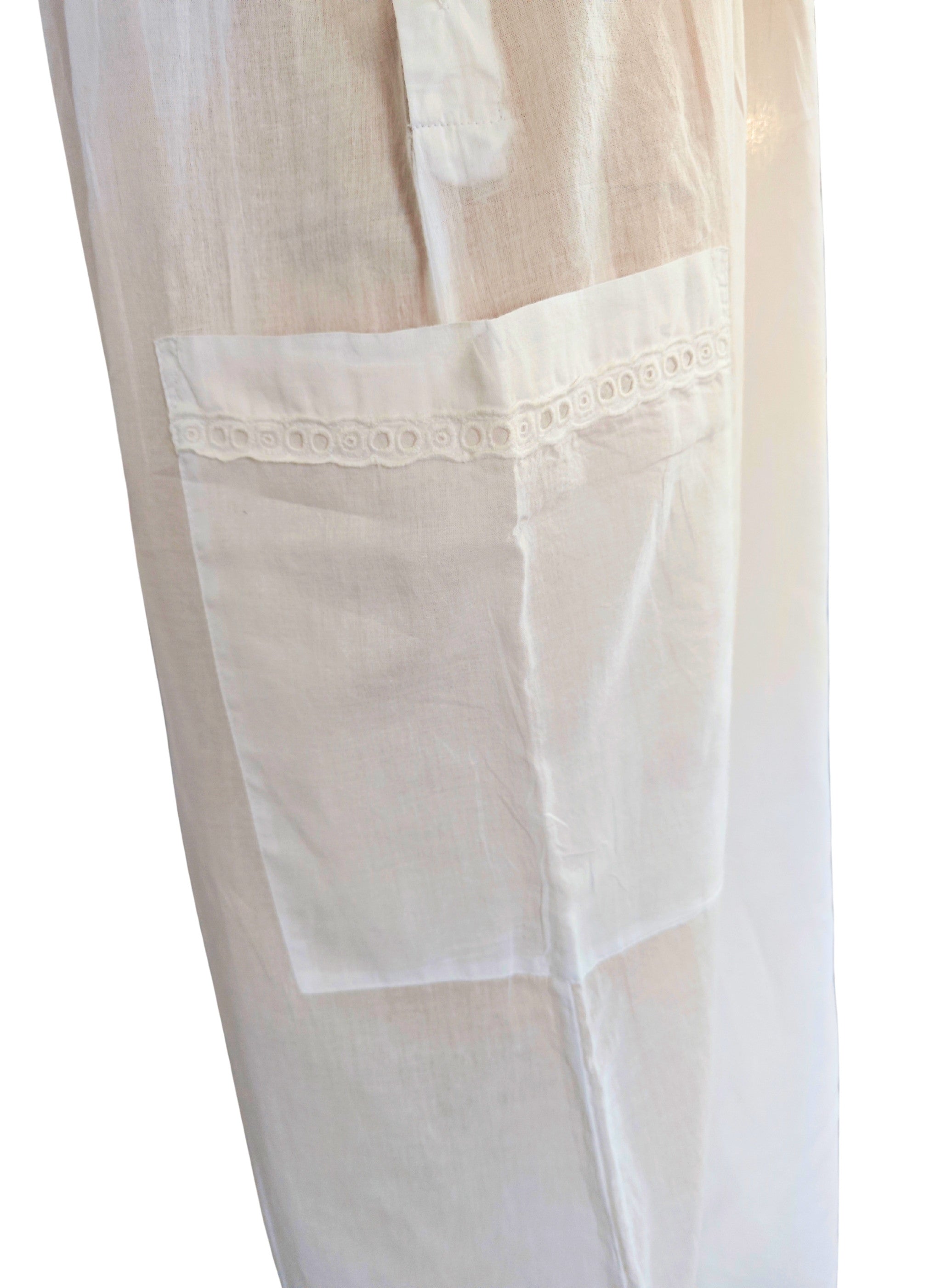 Mono Culotte ASOS DESIGN Blanco 100 % Algodón | Bordado Inglés | Espalda Escotada | Talla 38