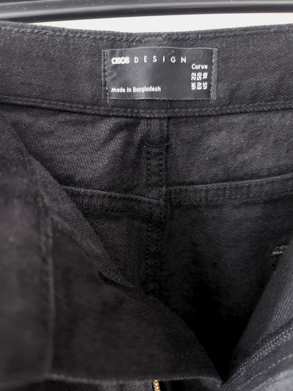 Short vaquero negro ASOS Design Curve talla 50