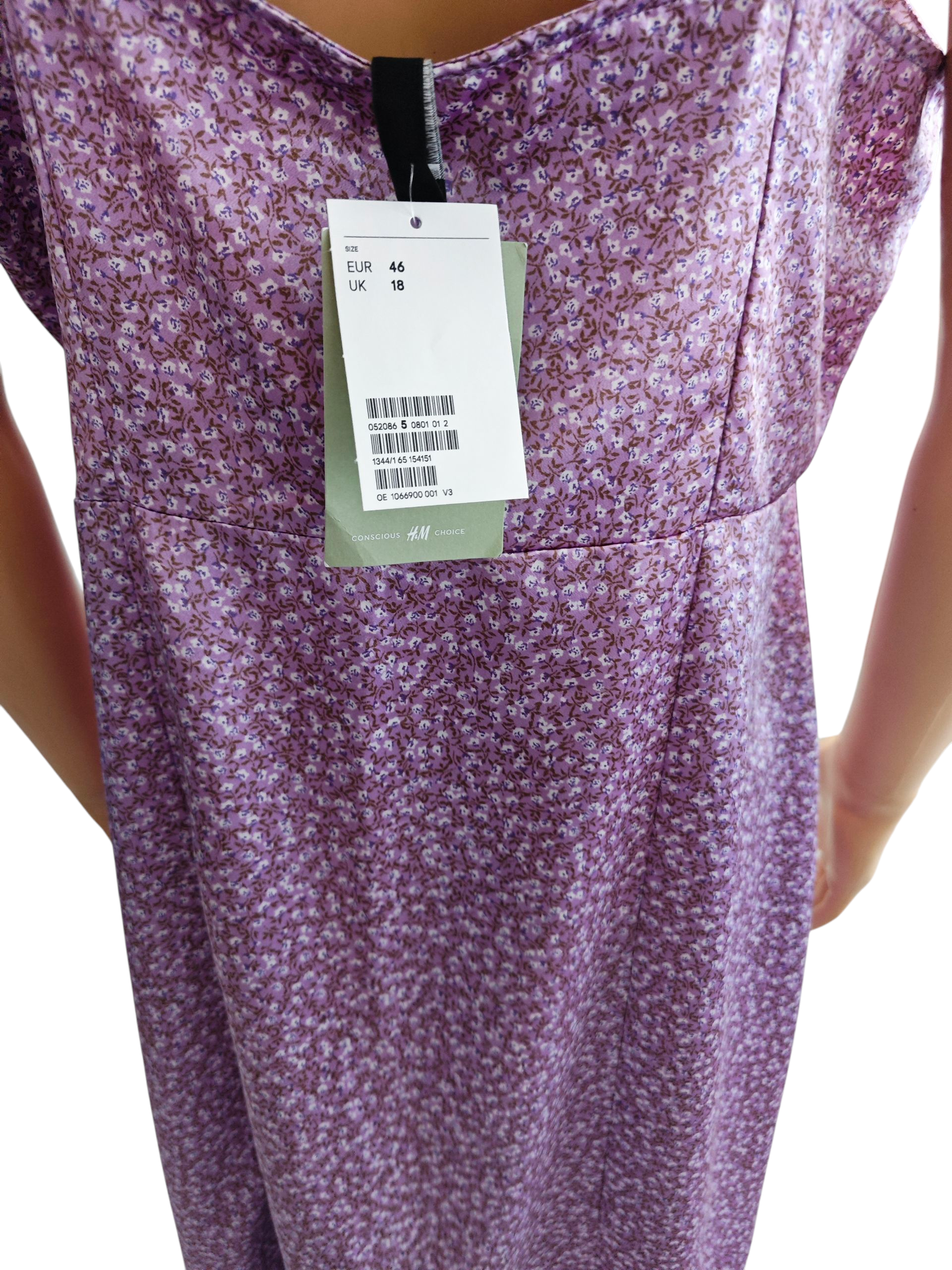 💜🤍Vestido midi floral lila H&M NUEVO con etiqueta 🤍💜
