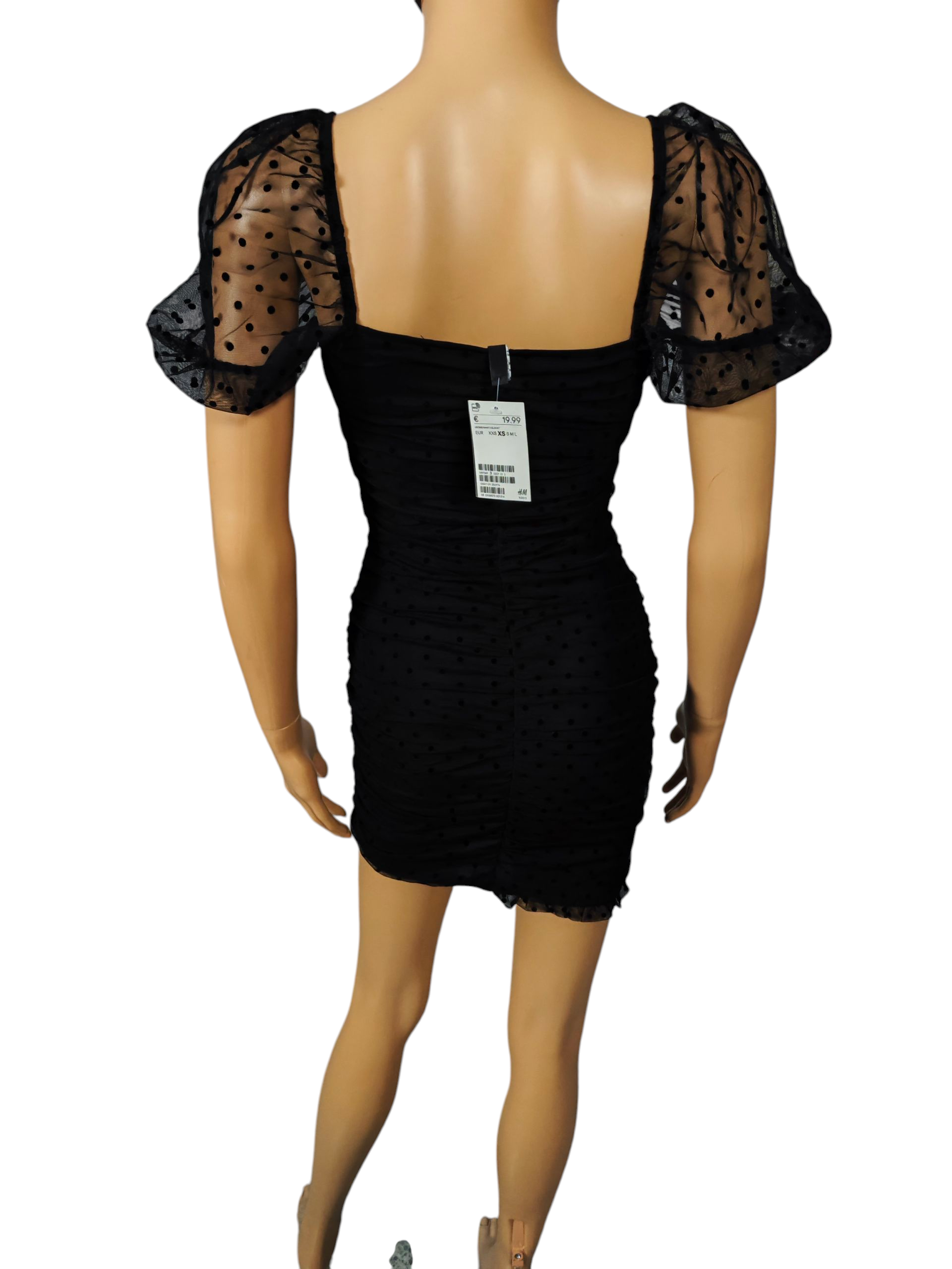 🖤 Vestido Negro Corto Plumeti – H&M🖤