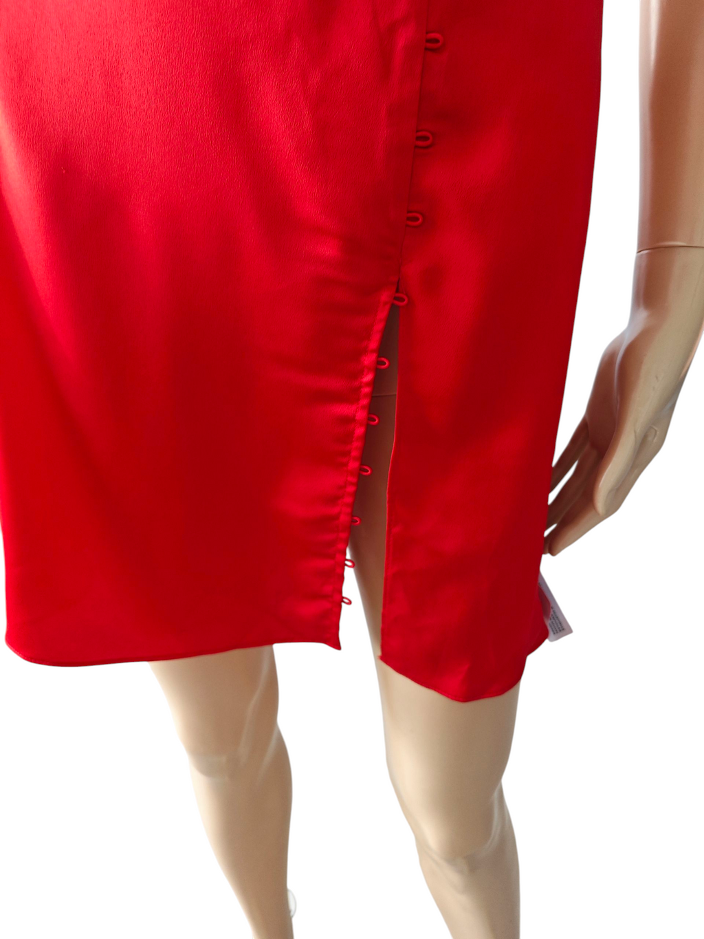 ❤️ Vestido satinado rojo ASOS mini con escote cruzado❤️
