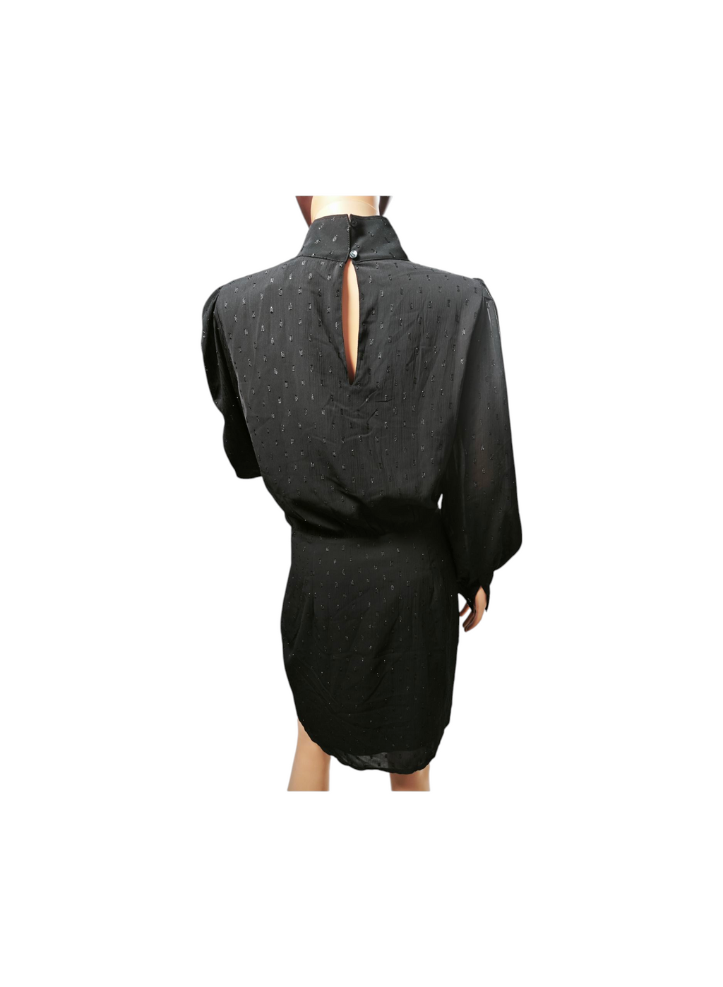 🖤 Vestido negro Esprit con brillo y cuello alto ✨🖤