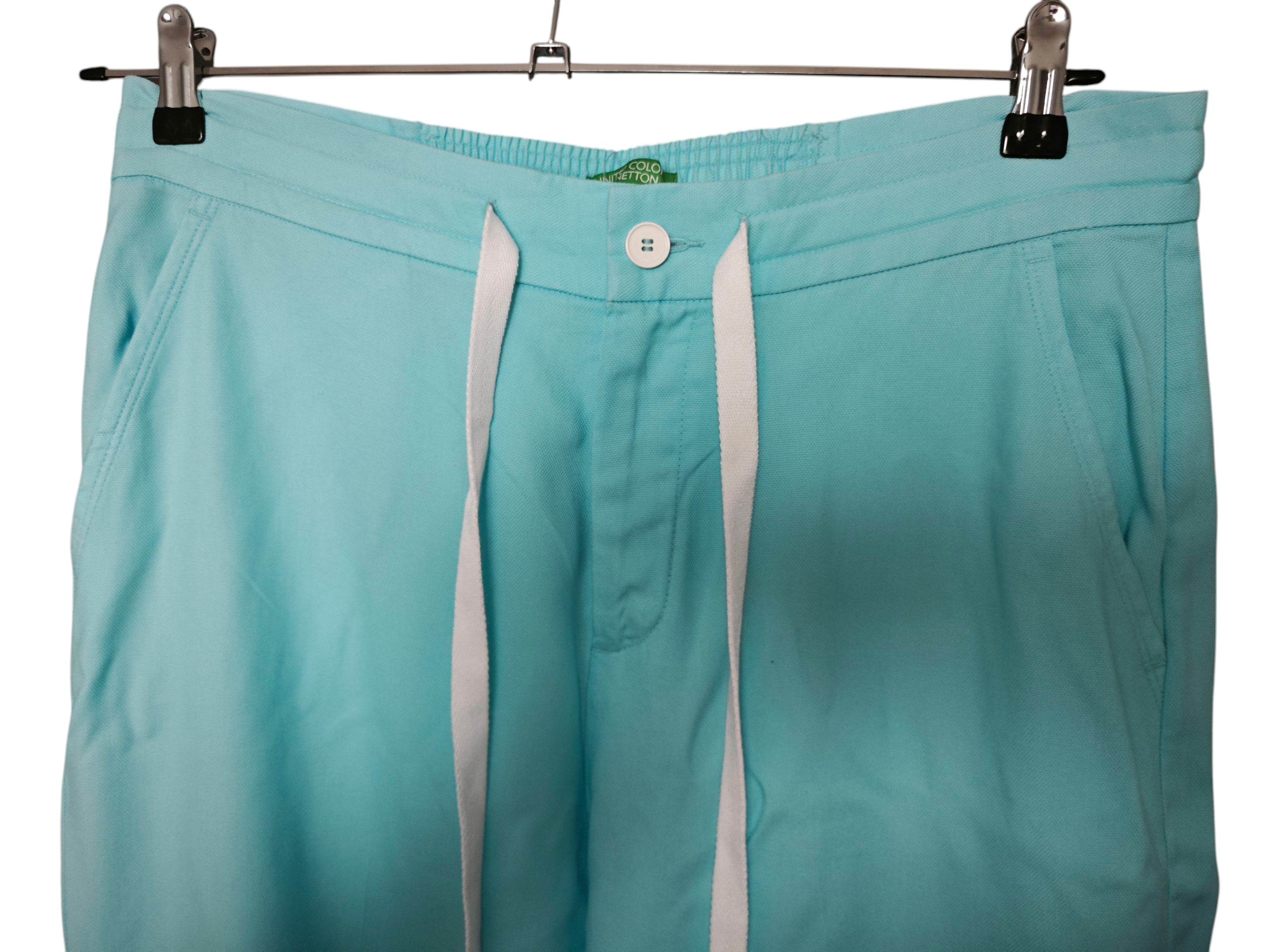 🩵🌿 Pantalón BENETTON turquesa claro – lyocell premium – fluido y veraniego  🌿🩵