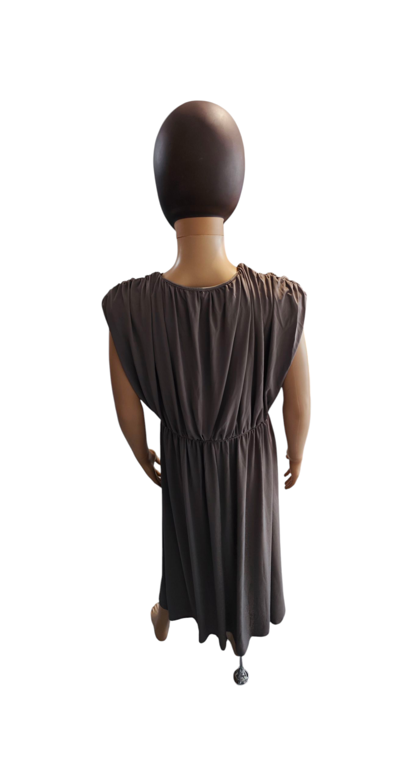 🤎Vestido midi marrón escote profundo elástico H&M NUEVO con etiqueta 🤎